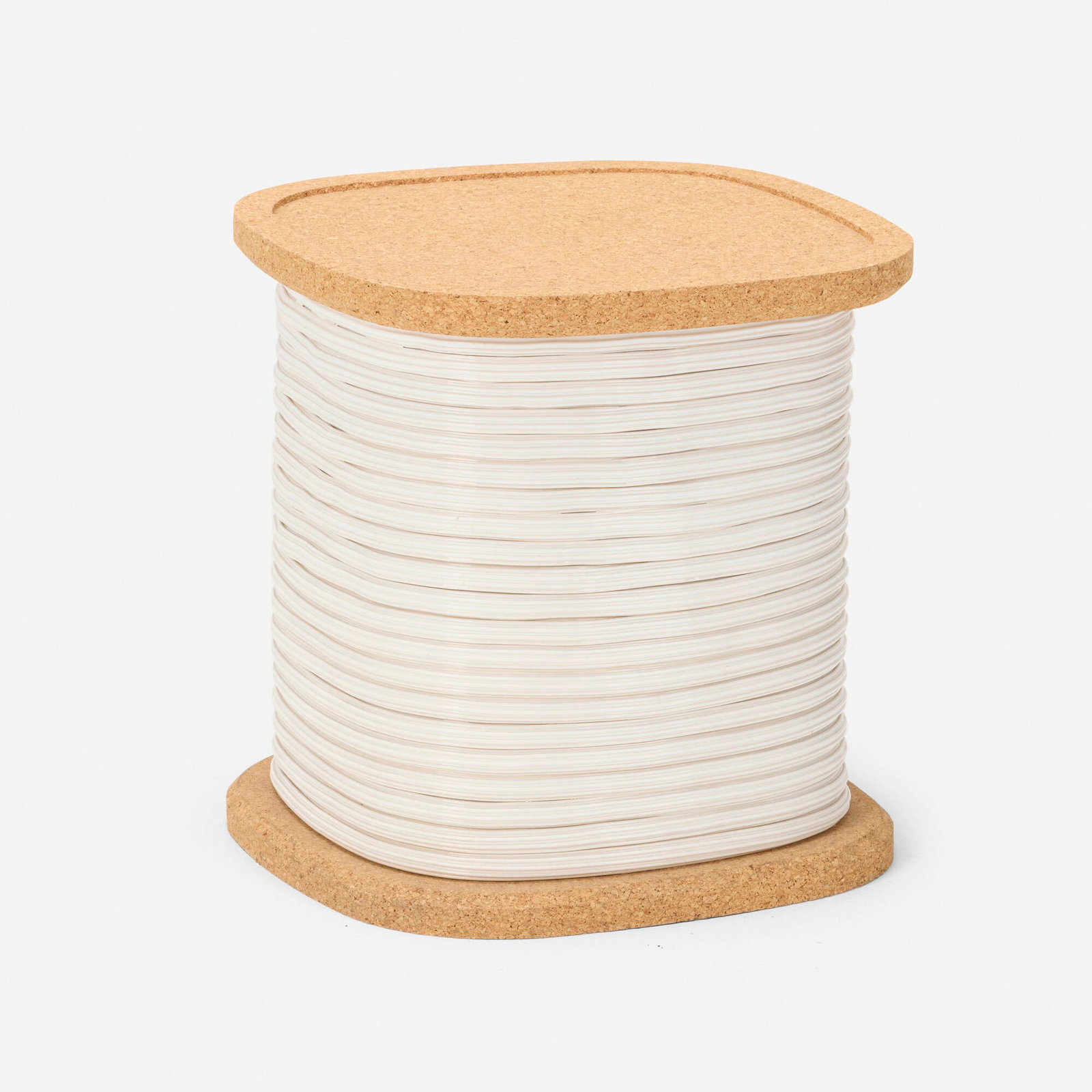 Adrien Rovero, Lidded box from the Rolling series: Adrien Rovero Lidded box from the Rolling series Galerie Kreo France 2007 extruded ceramic, cork 14.5 h x 13.75 w x 13.75 d in (37 x 35 x 35 cm) Titled, dated and numbered to interior 'Rolling