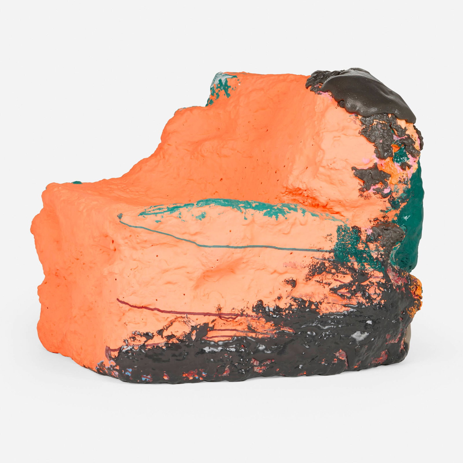 Sang Hoon Kim, Painted chair: Sang Hoon Kim Painted chair South Korea, c. 2018 memory foam 32.5 h x 32 w x 37 d in (83 x 81 x 94 cm) Provenance: Cristina Grajales Gallery, New York | Private Collection This work will ship