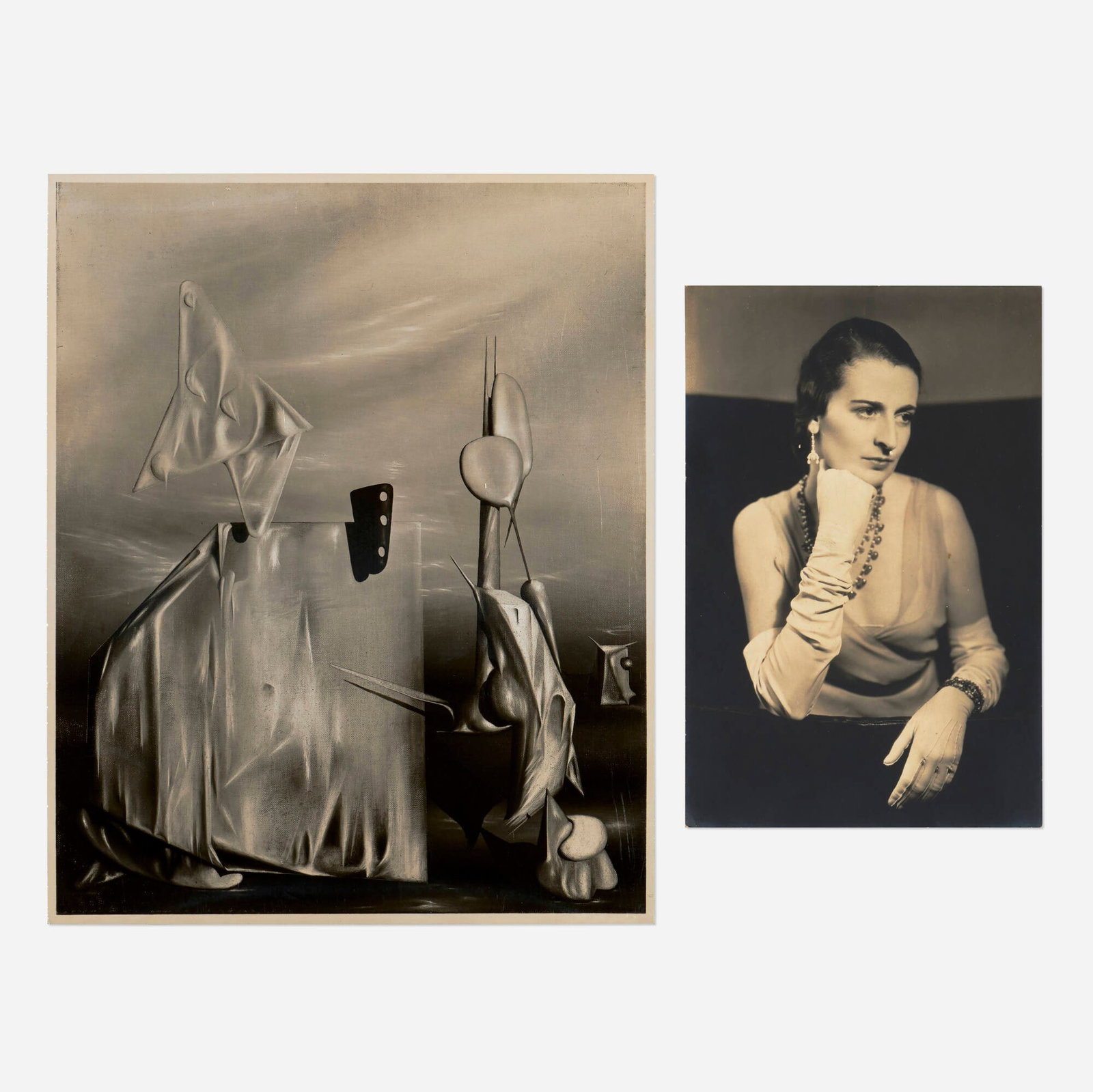 Soichi Sunami, Memoire du matin: Soichi Sunami Memoire du matin 1944 vintage gelatin silver print 9.125 h x 7.375 w in (23 x 19 cm) Titled, dated and inscribed to verso 'Yves Tanguy Memoire du matin 1944' with artist