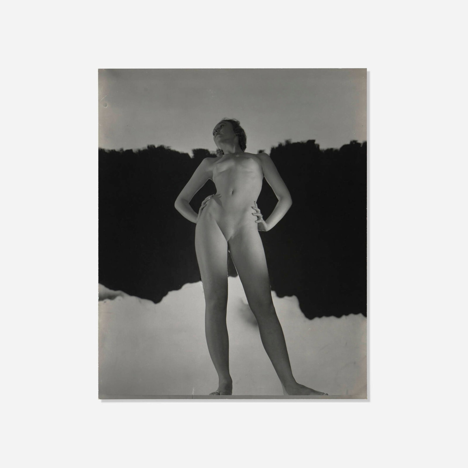 George Platt Lynes, Arthur Lee's Model: George Platt Lynes Arthur Lee's Model c. 1940 gelatin silver print 9.25 h x 7.5 w in (23 x 19 cm) Inscribed to verso 'Arthur Lee's Model c. 1940 GII' with collector's stamp.