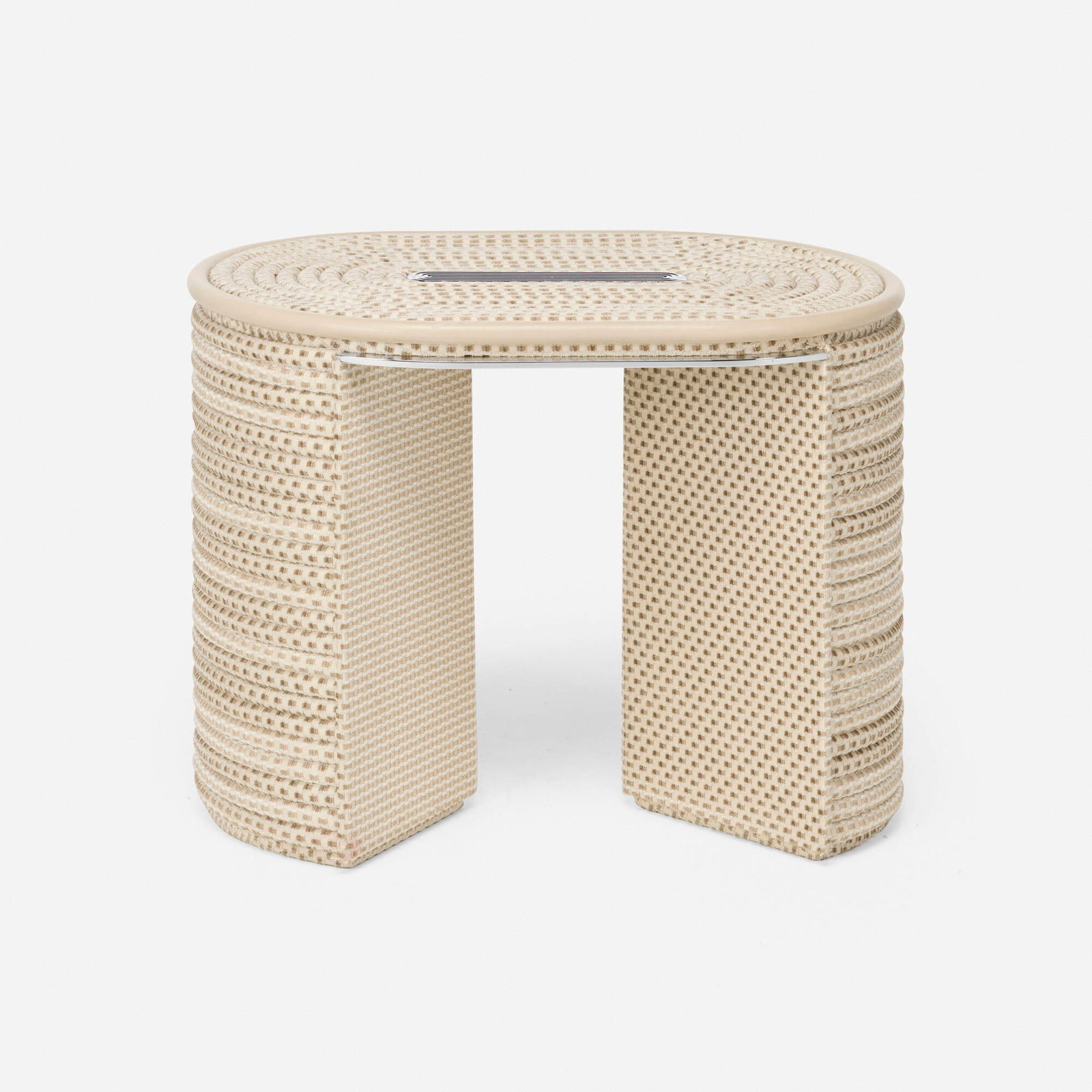 Mark Grattan, Cream Upholstered stool - 2