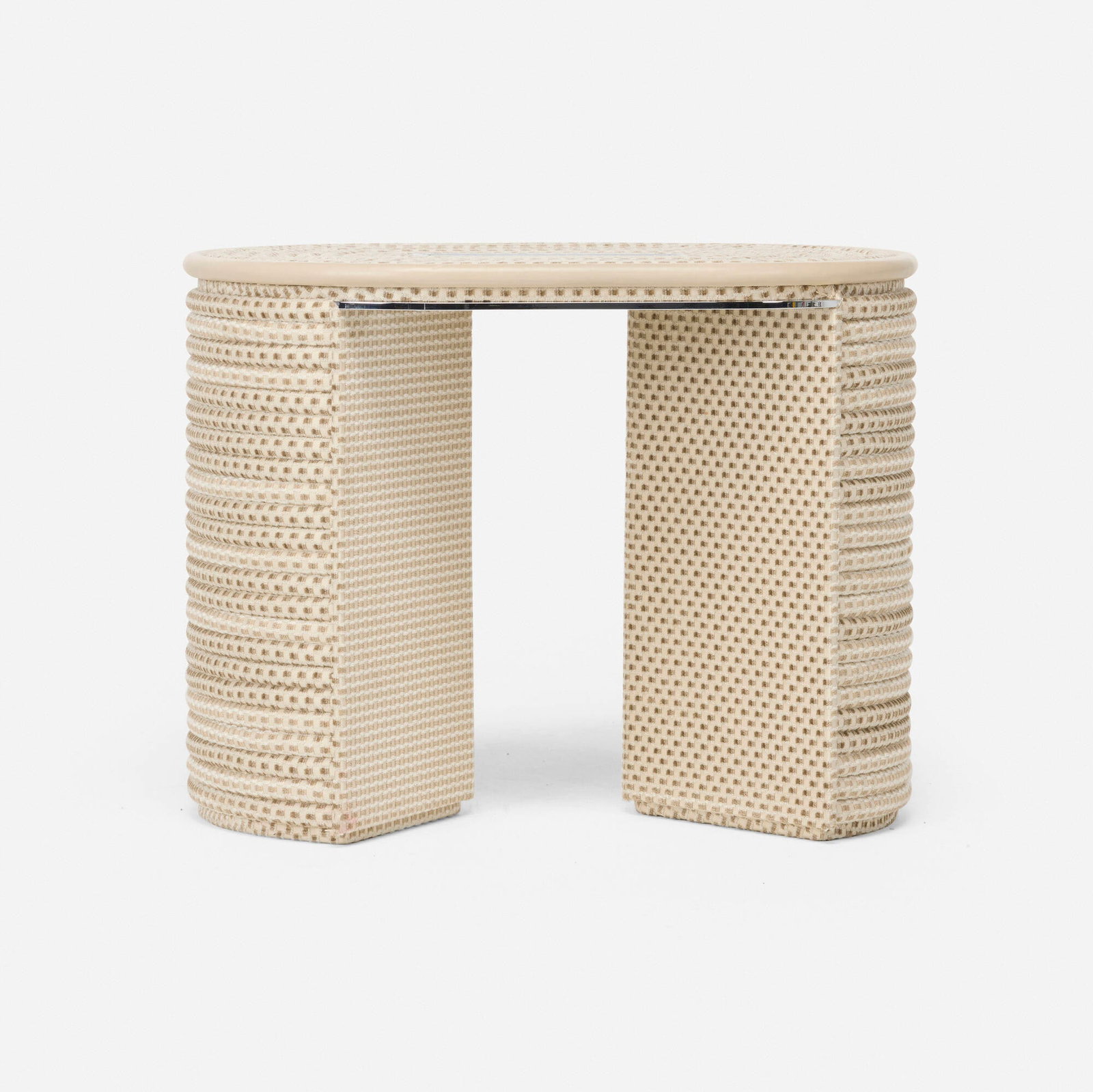 Mark Grattan, Cream Upholstered stool - 3
