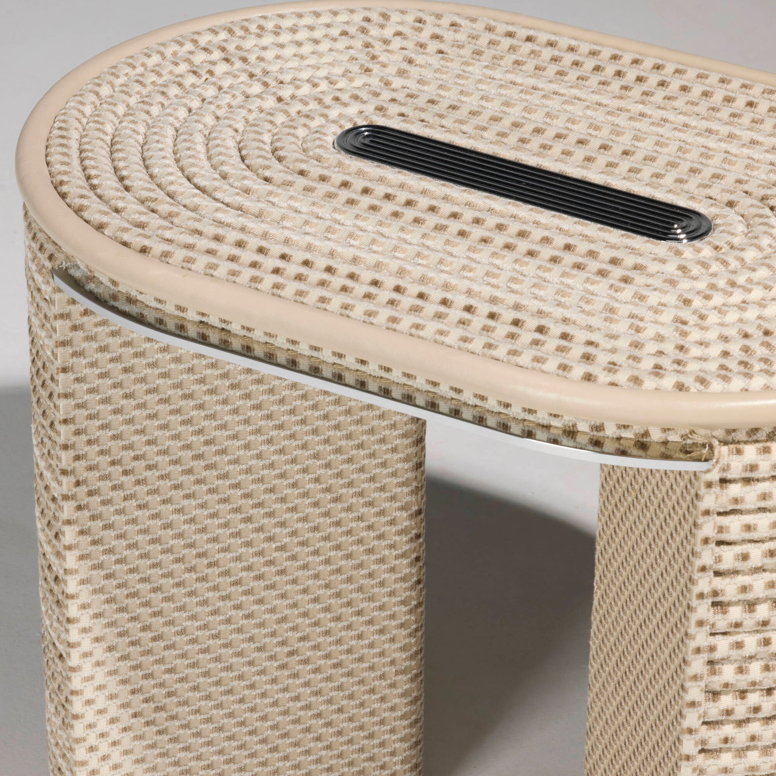 Mark Grattan, Cream Upholstered stool - 4