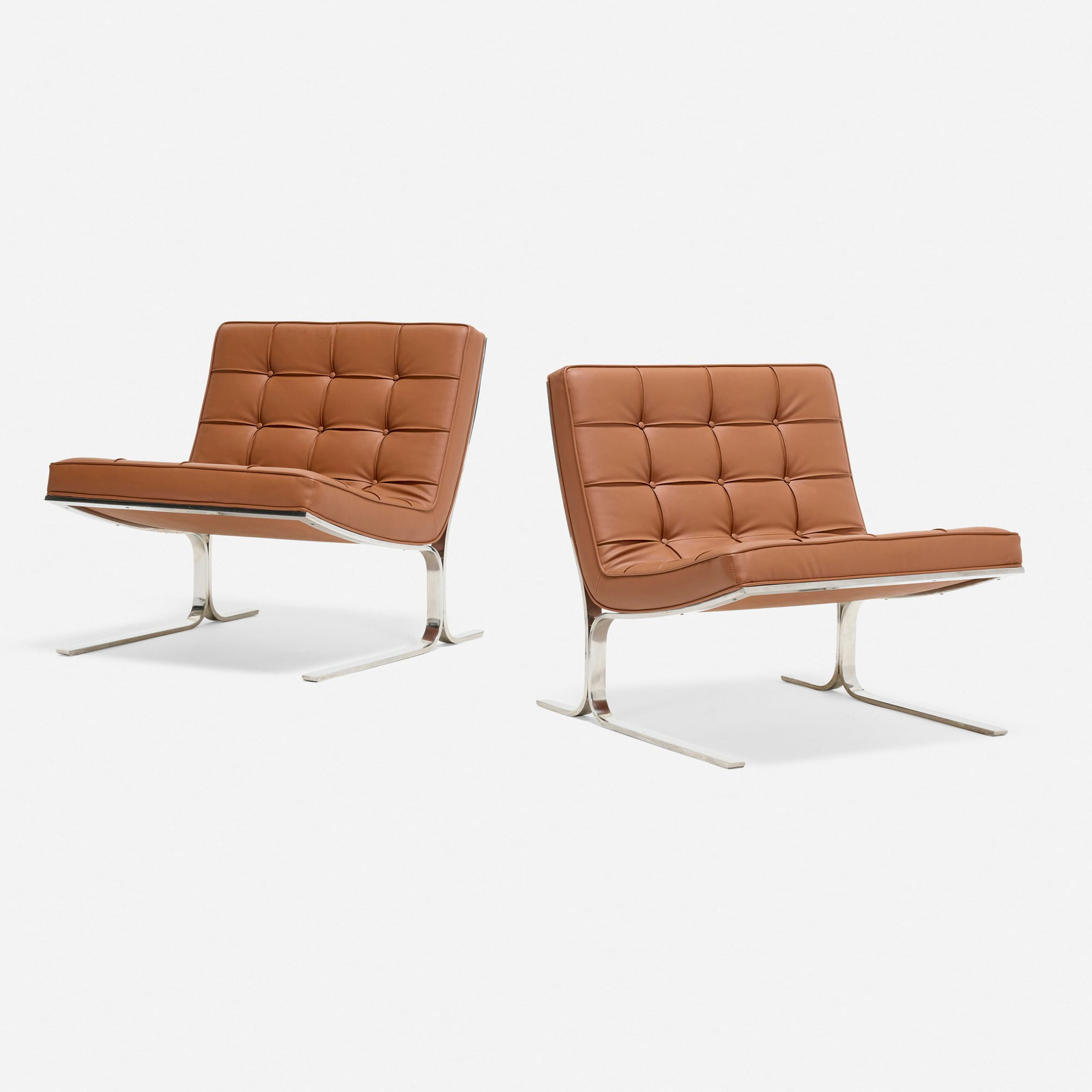Nicos Zographos, Lounge chairs model 28, pair (1 of 4)