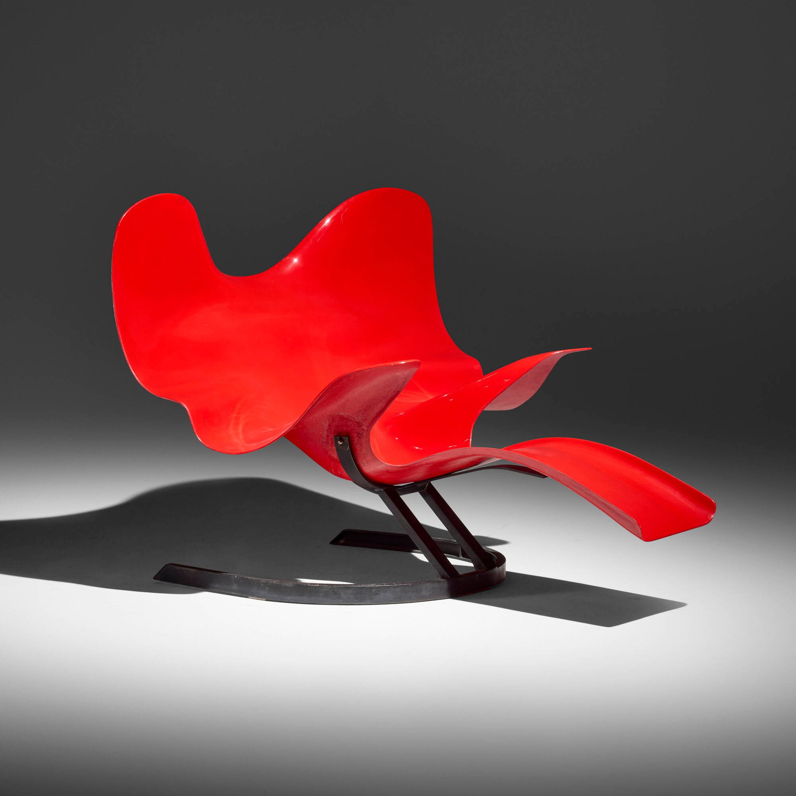Bernard Rancillac, Elephant chair: Bernard Rancillac Elephant chair Michel Roudillon France, 1966 fiberglass, enameled steel 42.5 h x 56 w x 66 d in (108 x 142 x 168 cm) Impressed signature and number to reverse 'Rancillac