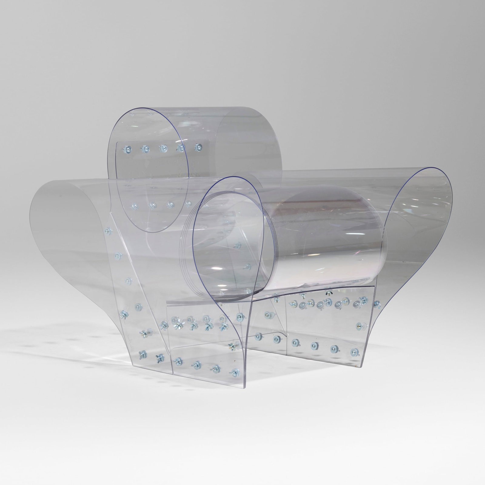 Ron Arad, Well Transparent Chair: Ron Arad Well Transparent Chair United Kingdom, 2010 polycarbonate, wingnuts 31.25 h x 44.5 w x 30.5 d in (79 x 113 x 77 cm) Signed and numbered to inner back leg 'Ron Arad 13/100'. This