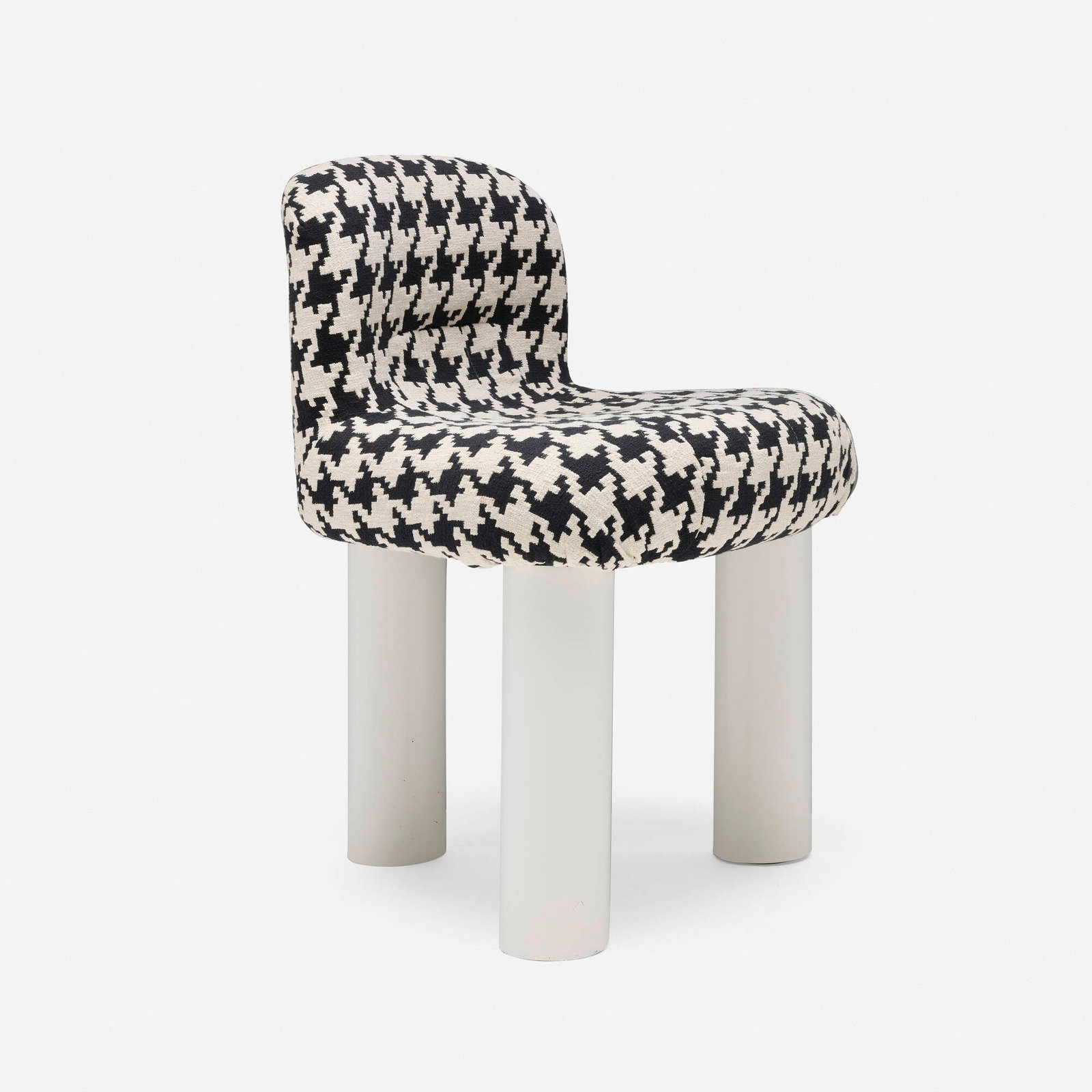 Cini Boeri, Botolo rolling chair: Cini Boeri Botolo rolling chair Arflex Italy, 1973 upholstery, lacquered steel 29.25 h x 20.5 w x 21 d in (74 x 52 x 53 cm) Printed manufacturer's mark to batting on underside 'Arflex made in
