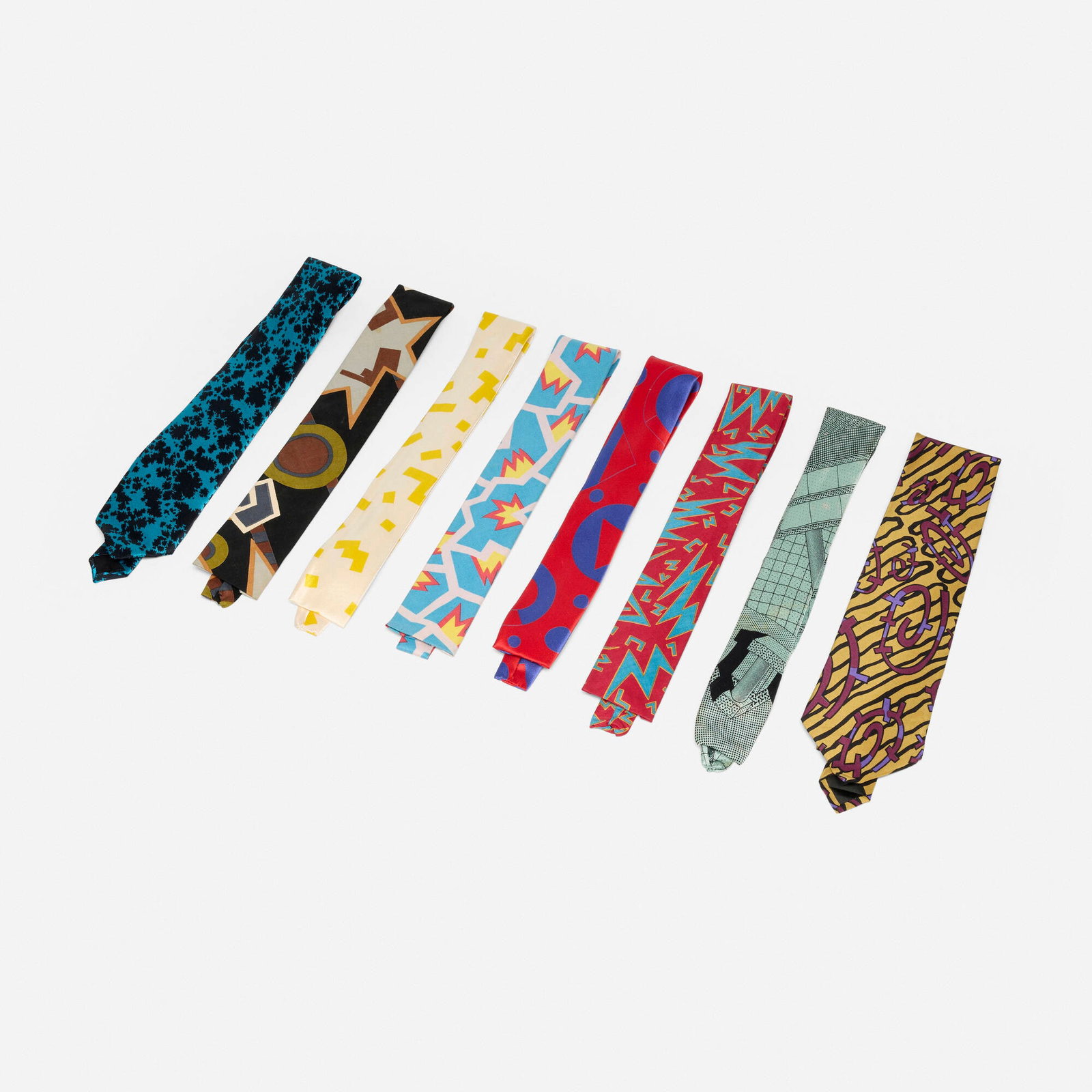 Ettore Sottsass, Collection of eight ties (1 of 3)