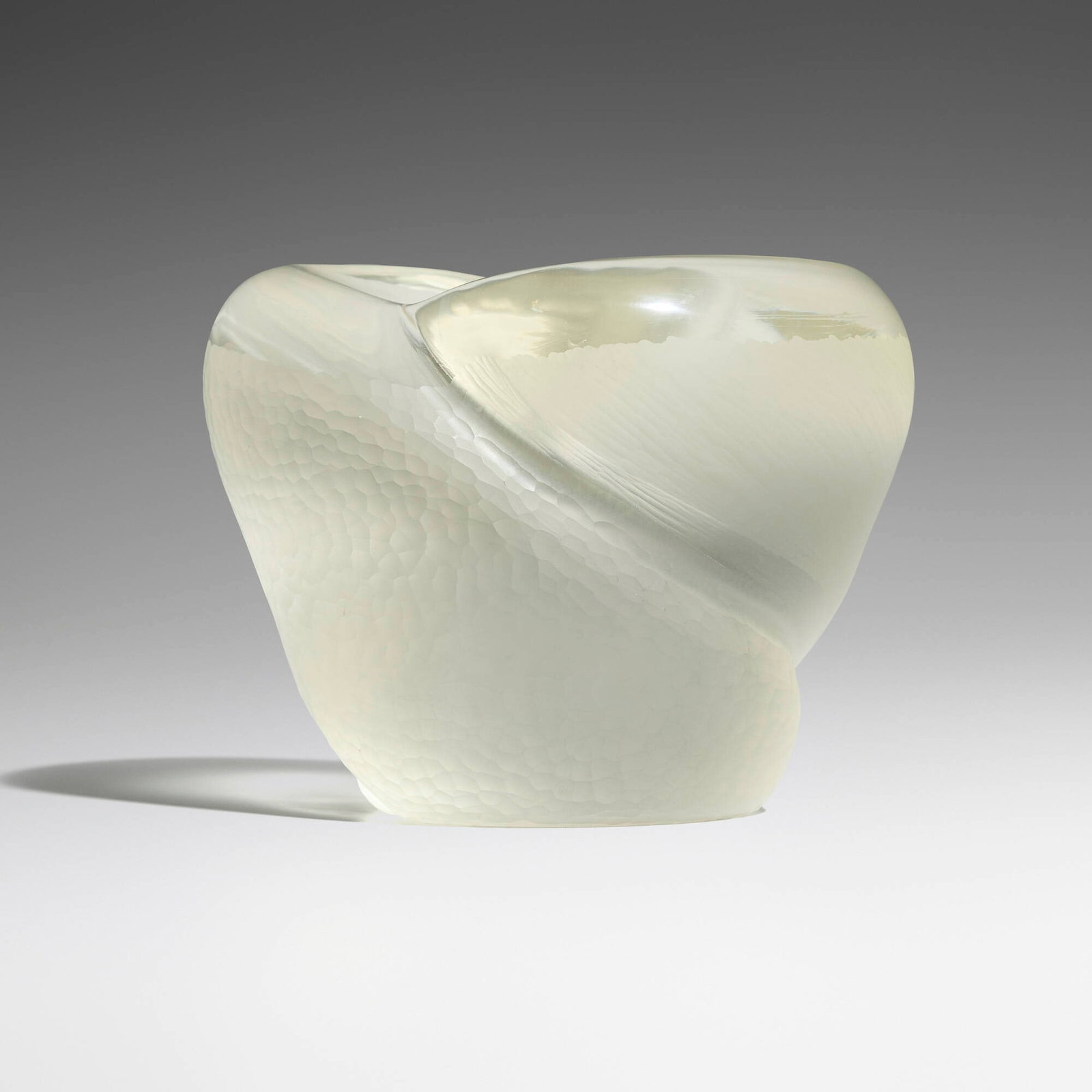 Laura de Santillana, Coppa Munchen: Laura de Santillana Coppa Munchen Venini Italy, 1984 cold-worked glass 5 h x 6.5 w x 6 d in (13 x 17 x 15 cm) Incised signature and date to underside 'Venini Italia Laura 1984'. This work