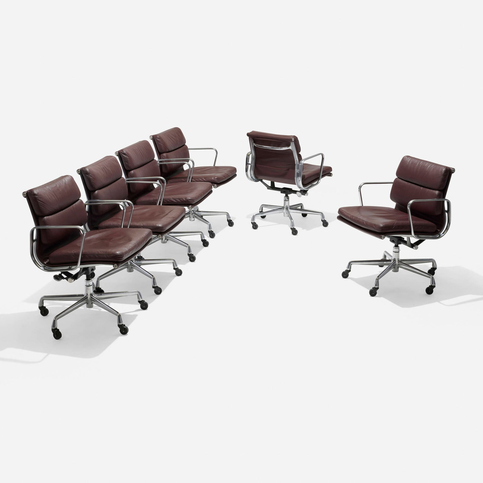 Charles and Ray Eames, Soft Pad Management chairs, set of six (1 of 6)