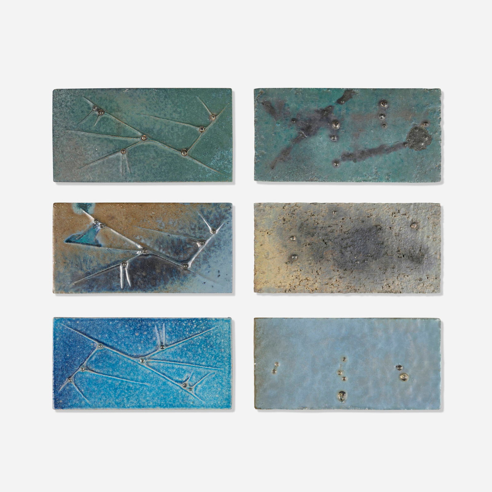 Renato Bassoli, Tiles, set of six (1 of 3)