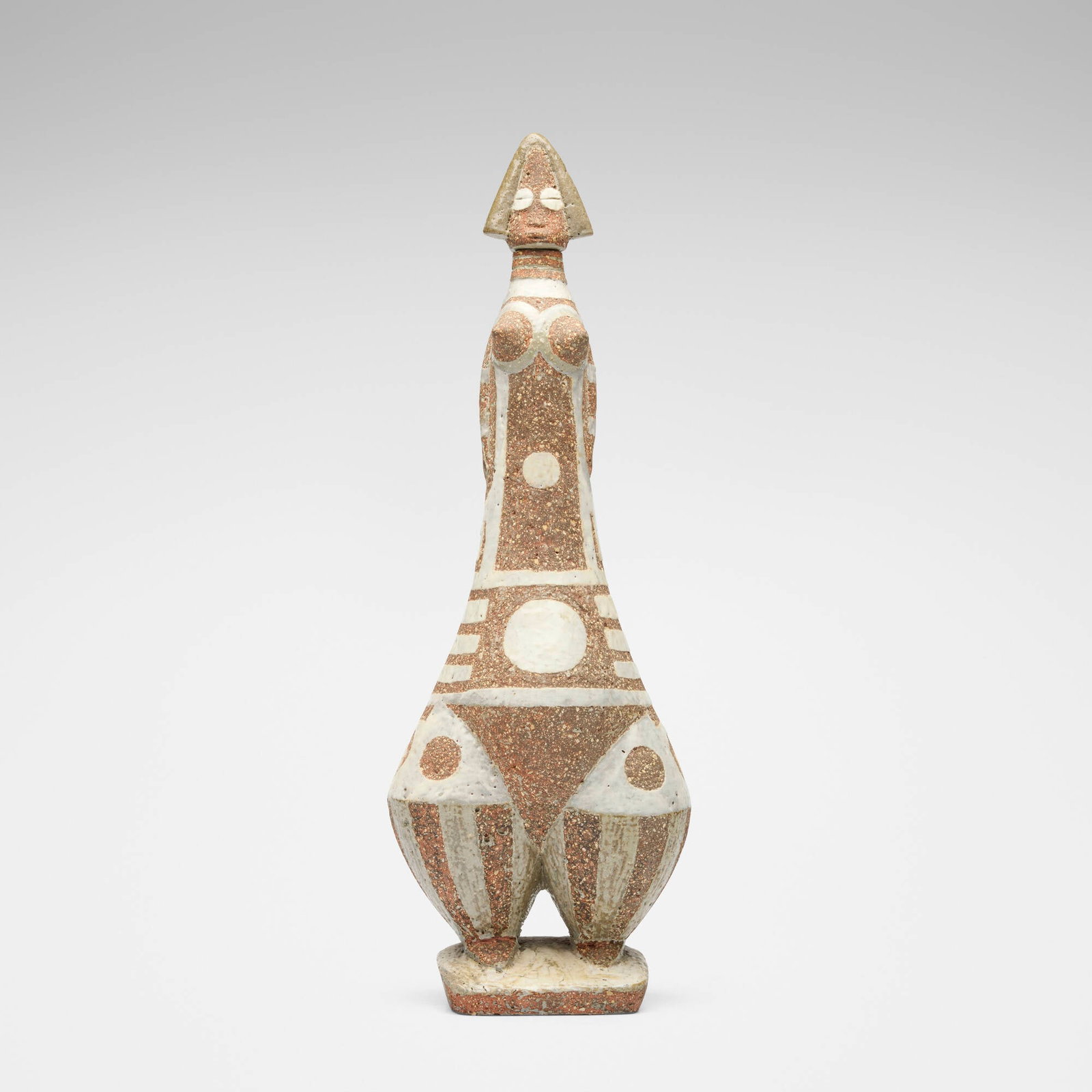 Paul Bogatay, Figural bottle with stopper: Paul Bogatay Figural bottle with stopper 1959 glazed stoneware 15.5 h x 5.5 w x 4.5 d in (39 x 14 x 11 cm) Signed and dated to underside 'Bogatay 59'. This work will ship from Lambertville,
