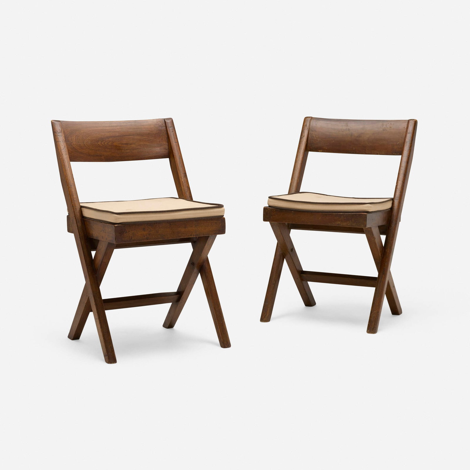 Pierre Jeanneret, Chairs from the Central Library of Punjab University, Chandigarh, pair (1 of 4)