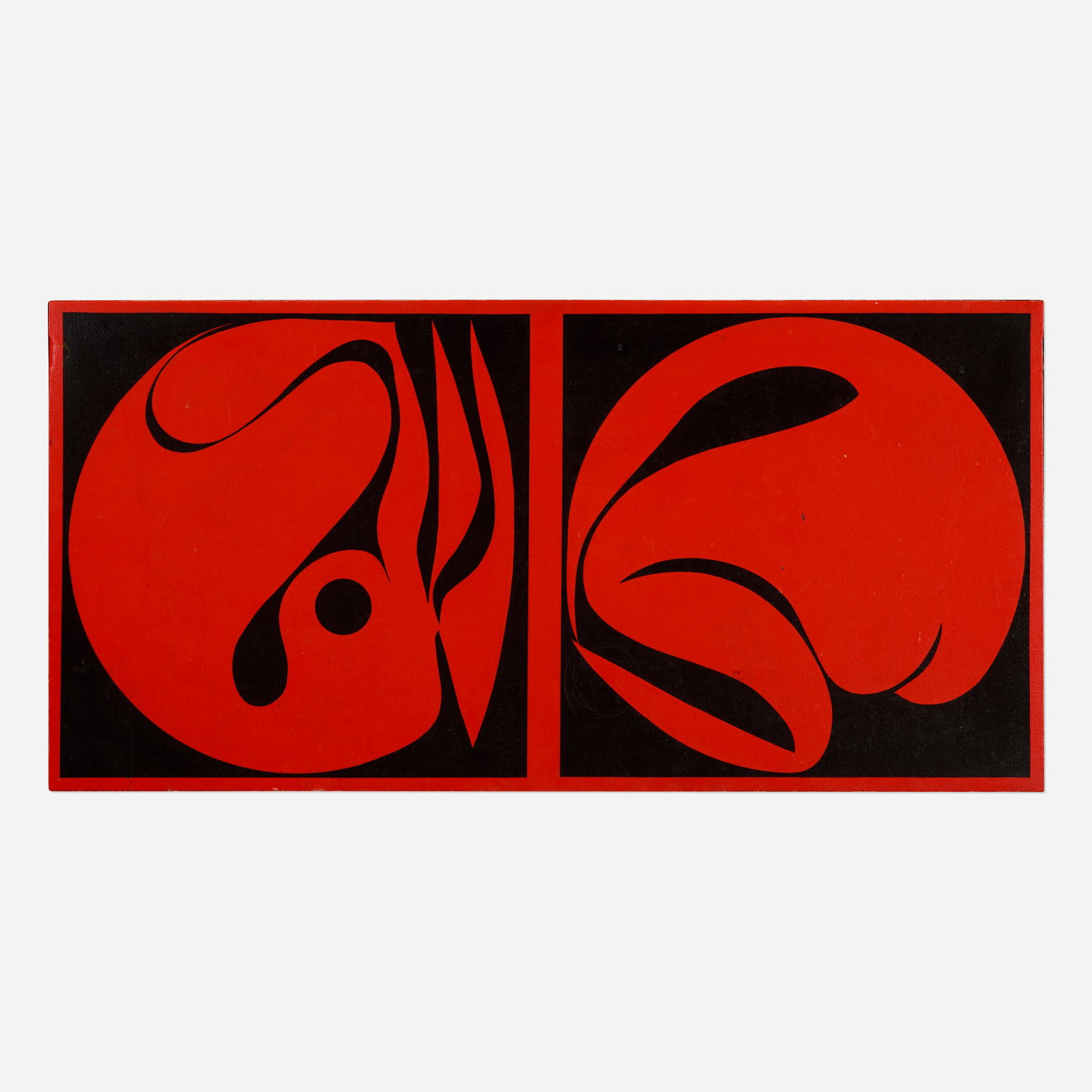 Takeshi Kawashima, Untitled: Takeshi Kawashima Untitled 1965 acrylic on canvas 22.5 h x 45.625 w in (57 x 116 cm) Signed, dated and inscribed to verso 'Takeshi Kawashima 1965-9-B9'. This work will ship