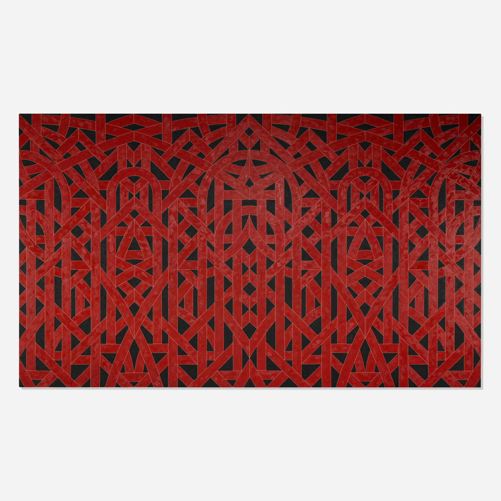 Valerie Jaudon, Carthage: Valerie Jaudon Carthage 1980 oil on canvas 100.5 h x 168.5 w in (255 x 428 cm) Provenance: Holly Solomon Gallery, New York | Private Collection Exhibited: