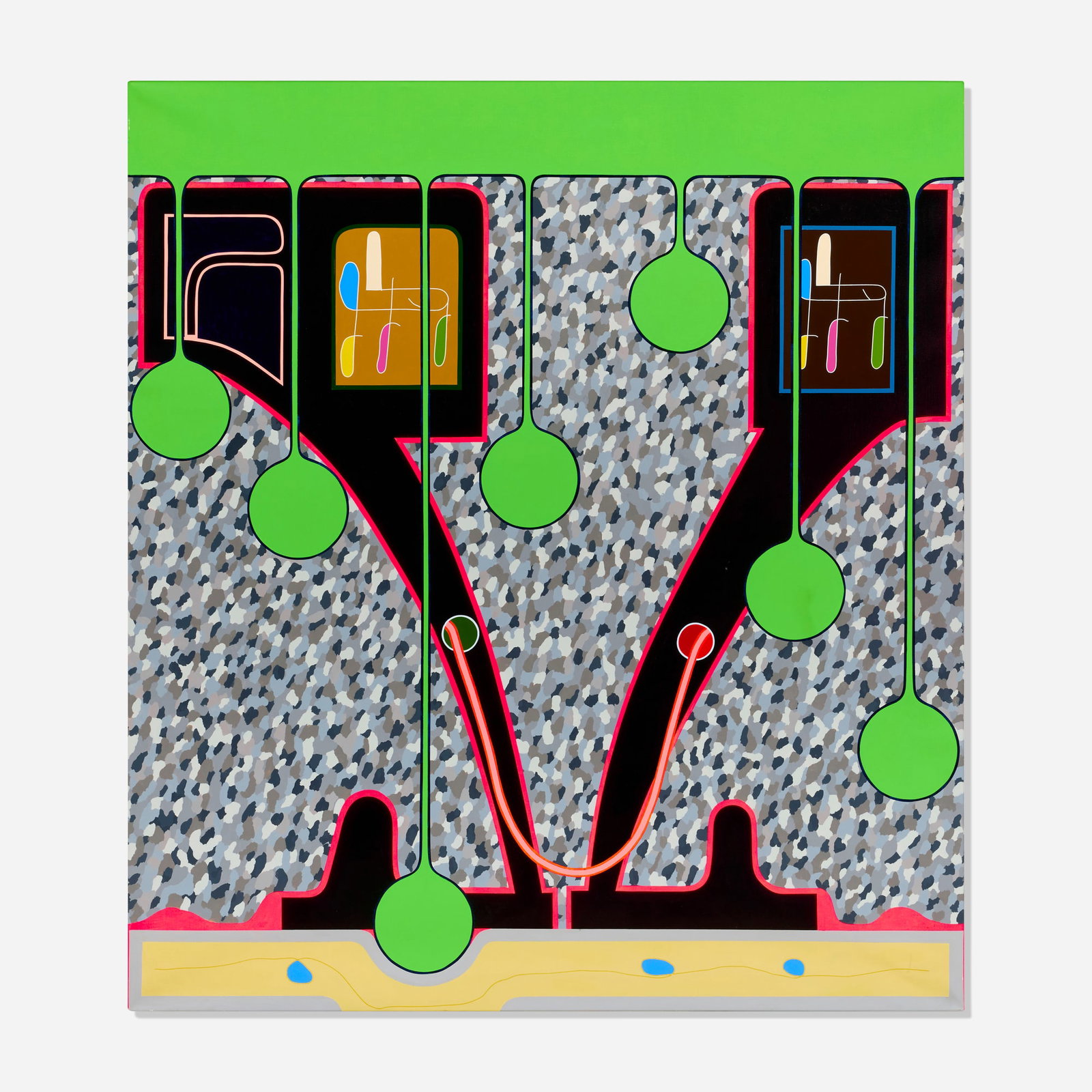 Eric Shaw, Eidola: Eric Shaw Eidola 2017 acrylic on canvas 78.75 h x 71 w x 1 d in (200 x 180 x 3 cm) Provenance: Private Collection This work will ship from Lambertville, New Jersey.