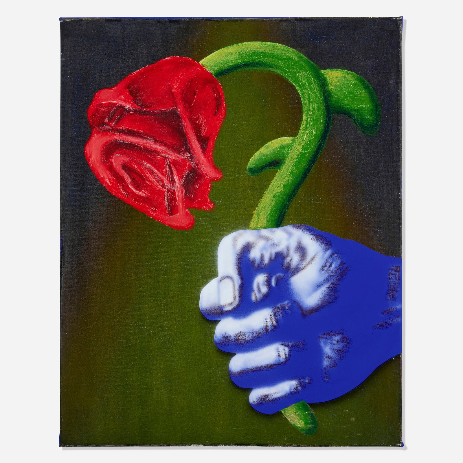 Carter Flachbarth, AFLW(1): Carter Flachbarth AFLW(1) 2020 acrylic and pastel on canvas 20 h x 16 w x 1 d in (51 x 41 x 3 cm) Signed and dated to verso 'Carter Flack 2020'. This work will shi