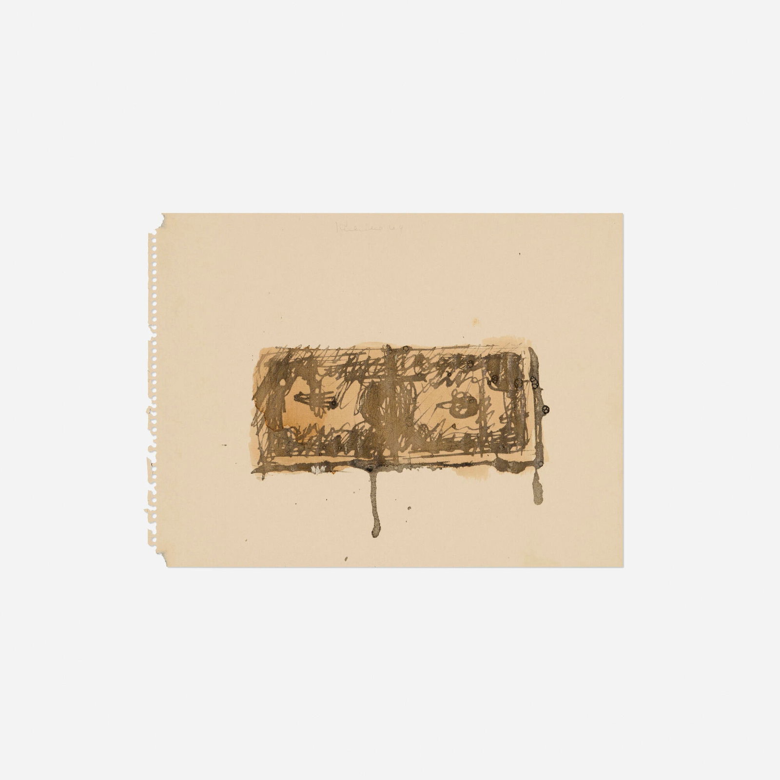 Robert Kulicke, Untitled: Robert Kulicke Untitled 1964 ink on paper 8.875 h x 12 w in (23 x 30 cm) Signed and dated to upper edge 'Kulicke 64'. This work will ship from Lambertville, New Jersey.