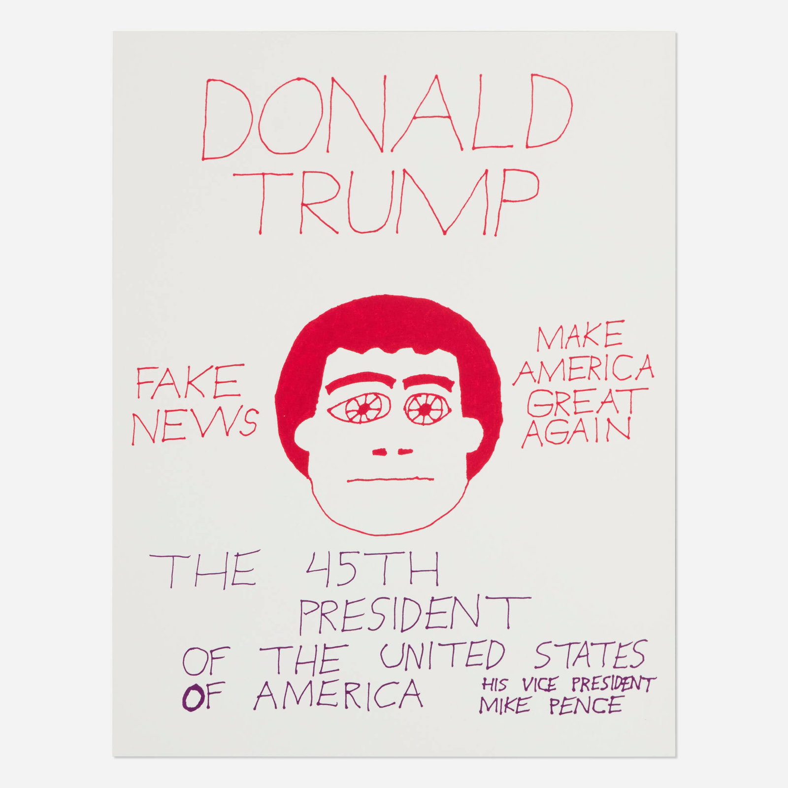 Christopher Knowles, Untitled (from the 2018 White Columns Print Portfolio): Christopher Knowles Untitled (from the 2018 White Columns Print Portfolio) 2018 screenprint in colors 21.875 h x 17 w in (56 x 43 cm) Signed, dated and numbered to verso 'Christopher Knowles 2018