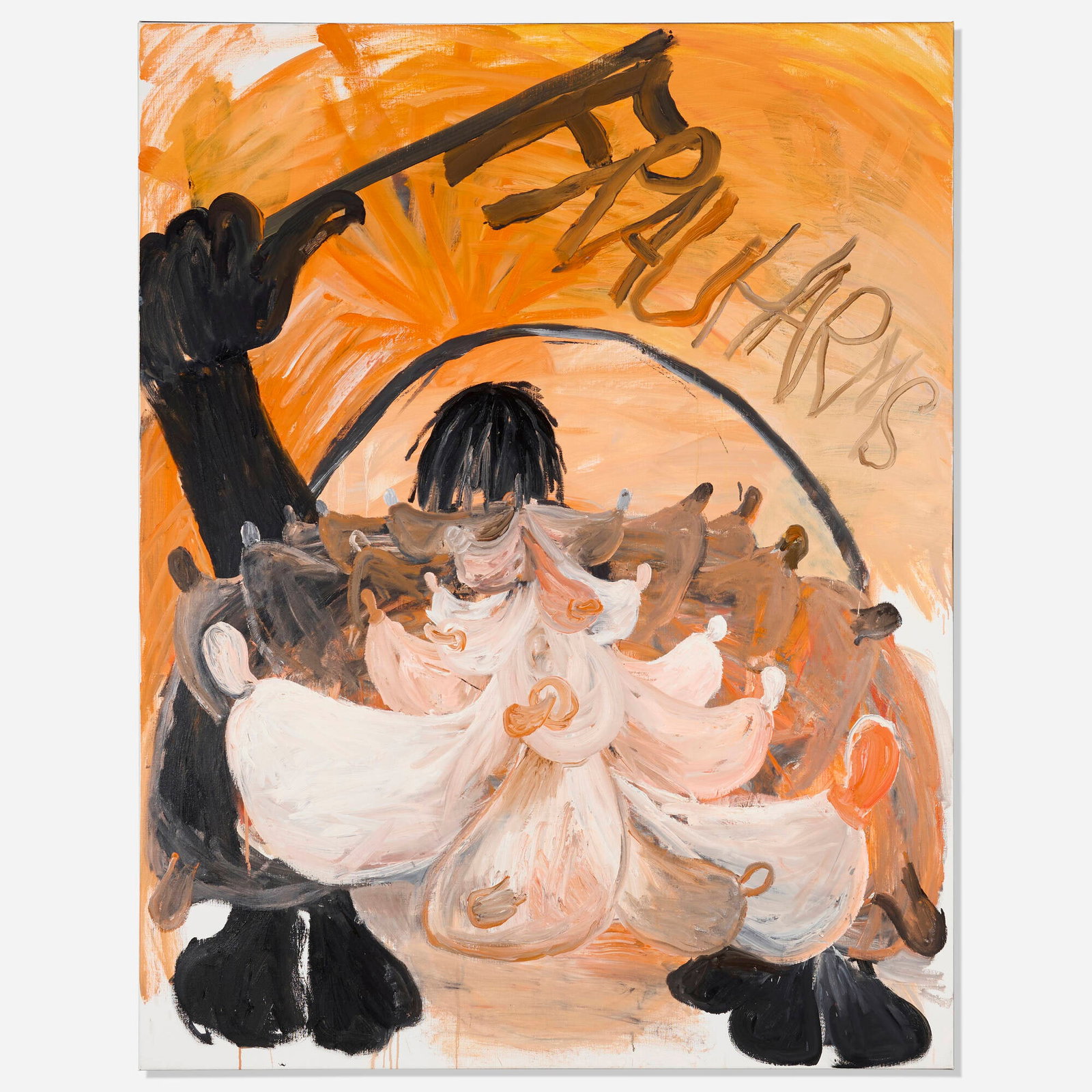 Bendix Harms, Frau Harms III: Bendix Harms Frau Harms III 2007 oil on canvas 70.75 h x 55 w in (180 x 140 cm) Signed, titled, and dated to verso 'Frau Harms III Bendix Harms 2007'. Provenance: Anton Kern Gallery, New