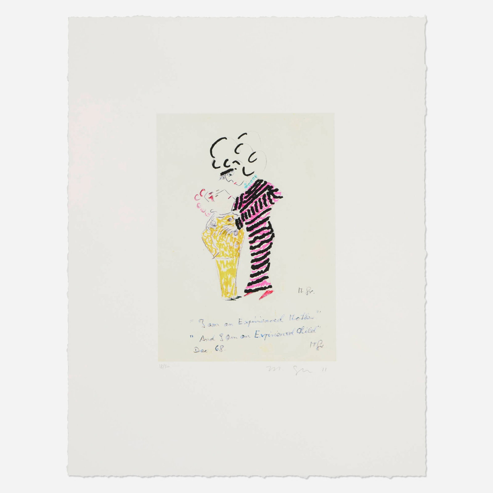 Mark Grotjahn, After Martin "I Am an Experienced Mother And I Am an Experienced Child" 41.46 (1 of 3)