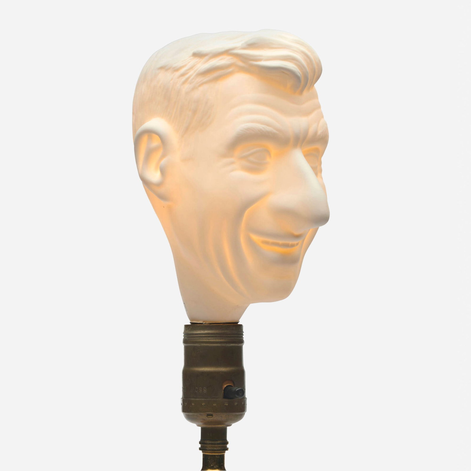 Maurizio Cattelan, Yes!: Maurizio Cattelan Yes! 2019 porcelain, LED lightbulb 7 h x 5 w x 3.75 d in (18 x 13 x 10 cm) Stamped signature to lower reverse 'Made in Catteland'. This work is number 136 from the edition of