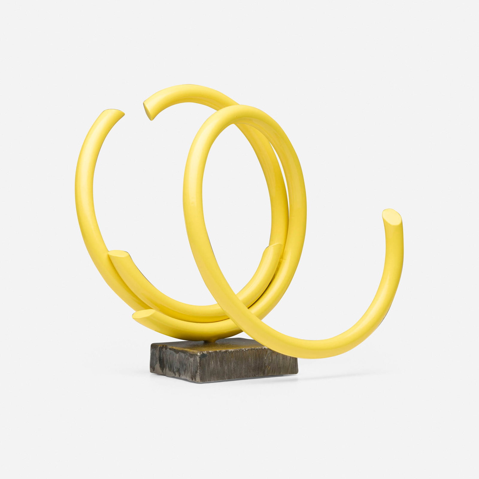 John Clement, Penny Candy: John Clement Penny Candy 2018 painted steel 10 h x 11 w x 8 d in (25 x 28 x 20 cm) Impressed signature, title, date and inscription to underside of base 'JC 1 PC 18'. Provenance: Elaine