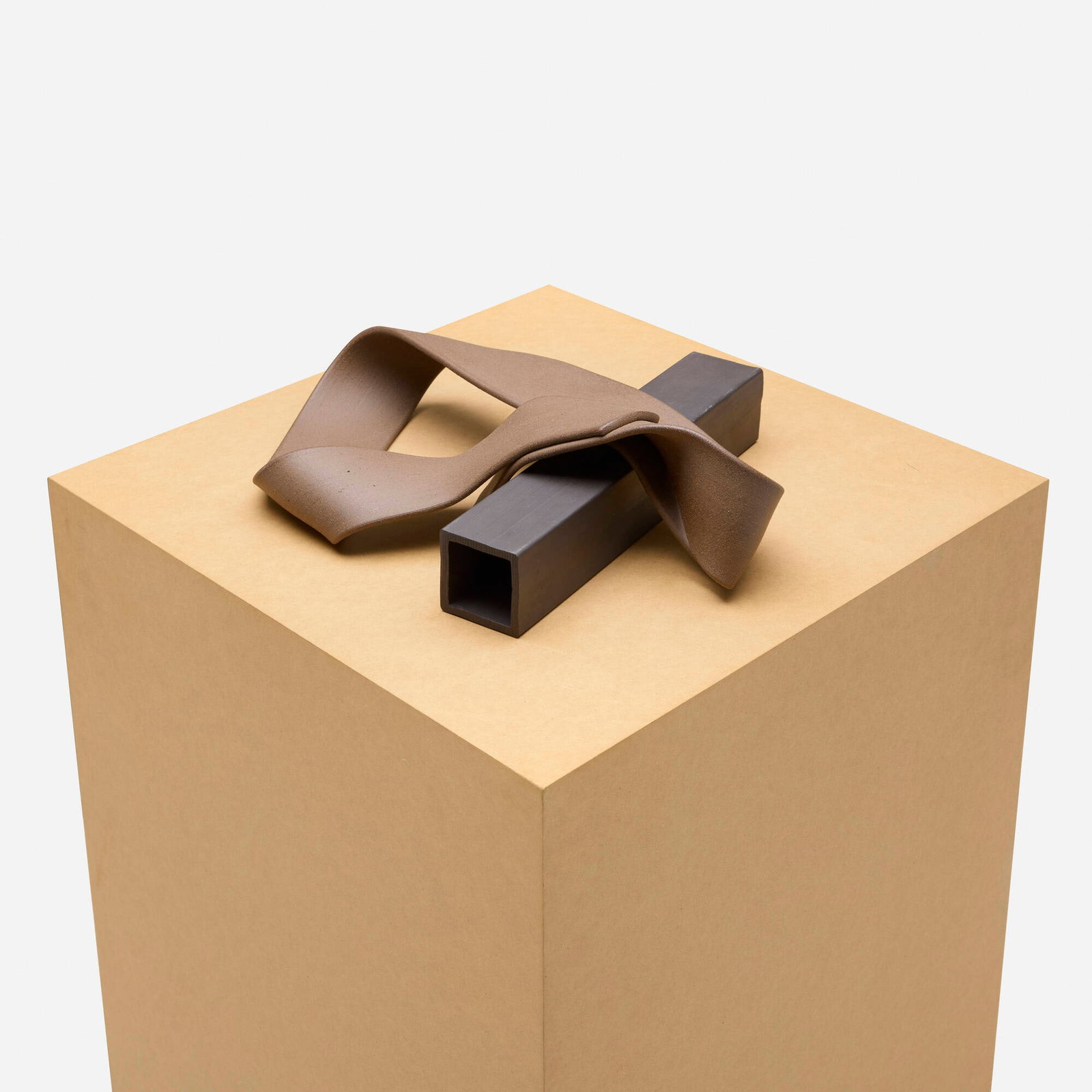 Frank Benson, Extrusion VI: Frank Benson Extrusion VI 2011 glazed ceramic, MDF 39.75 h x 18 w x 18 d in (101 x 46 x 46 cm) Provenance: Andrew Kreps Gallery, New York | Acquired from the previous by the present owner Exhibited: