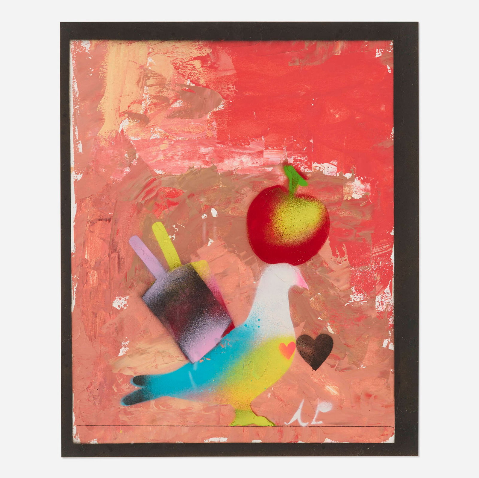 Alessandro Pessoli, Human Nature: Alessandro Pessoli Human Nature 2020 oil, spray paint and oil pastel on paper 17 h x 14 w in (43 x 36 cm) Provenance: Nino Mier Gallery, Santa Monica This w