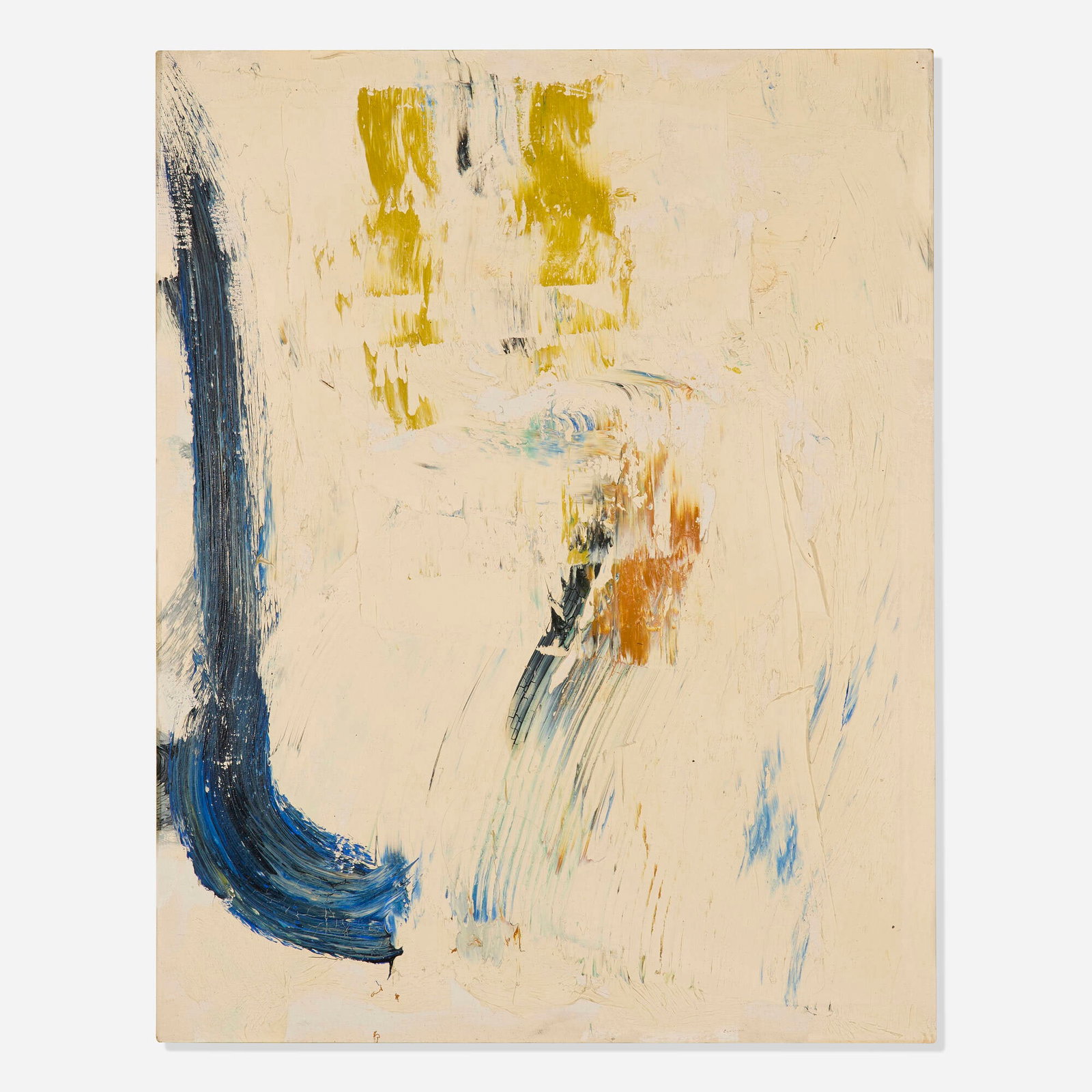 Julius Wasserstein, Untitled: Julius Wasserstein Untitled 1959 oil on canvas 38 h x 30 w in (97 x 76 cm) Signed and dated to verso 'Wasserstein 1959'. This work will ship from Los Angeles, California.