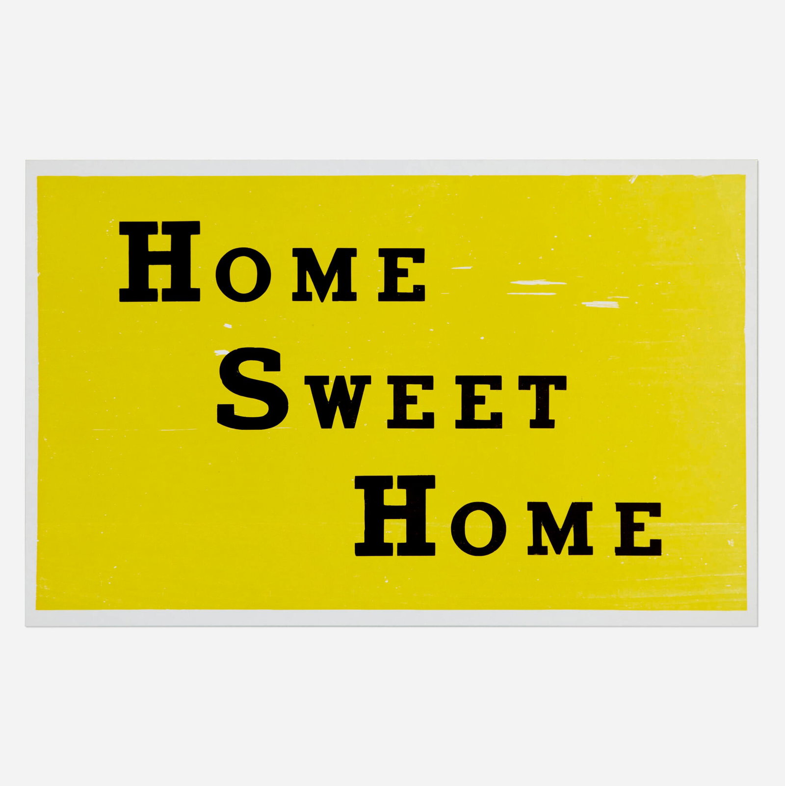 Jeremy Deller, Home Sweet Home (from the 2006 White Columns Print Portfolio): Jeremy Deller Home Sweet Home (from the 2006 White Columns Print Portfolio) 2006 letterpress print in colors image: 12.875 h x 21.125 w in (33 x 54 cm) sheet: 13.875 h x 21.75 w in (35 x 55 cm)