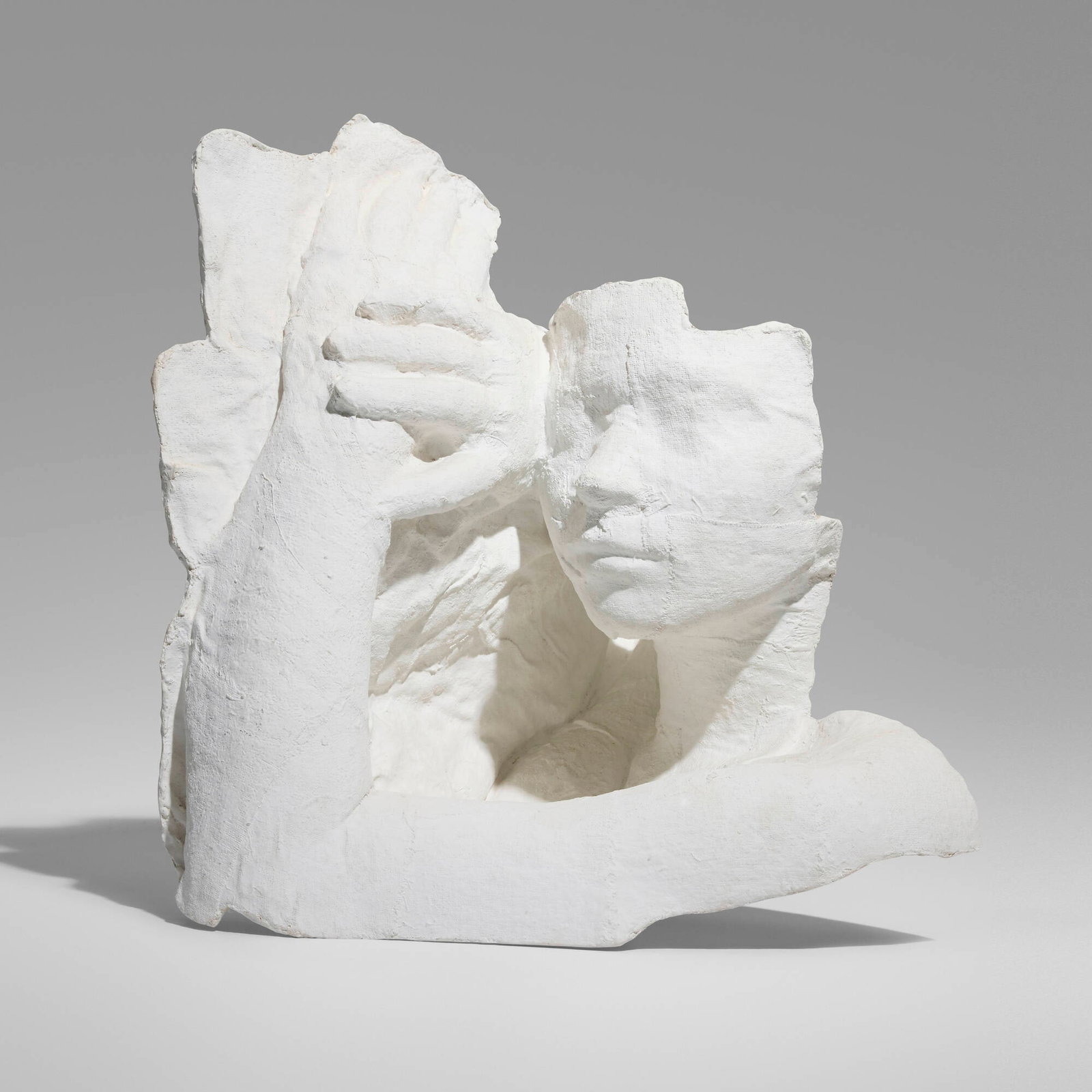George Segal, Girl Resting: George Segal Girl Resting 1970 cast plaster 10 h x 14.75 w x 13 d in (25 x 37 x 33 cm) Signed, dated, and numbered to interior 'G Segal 70 69/75'. This work is number 69 from the edition of