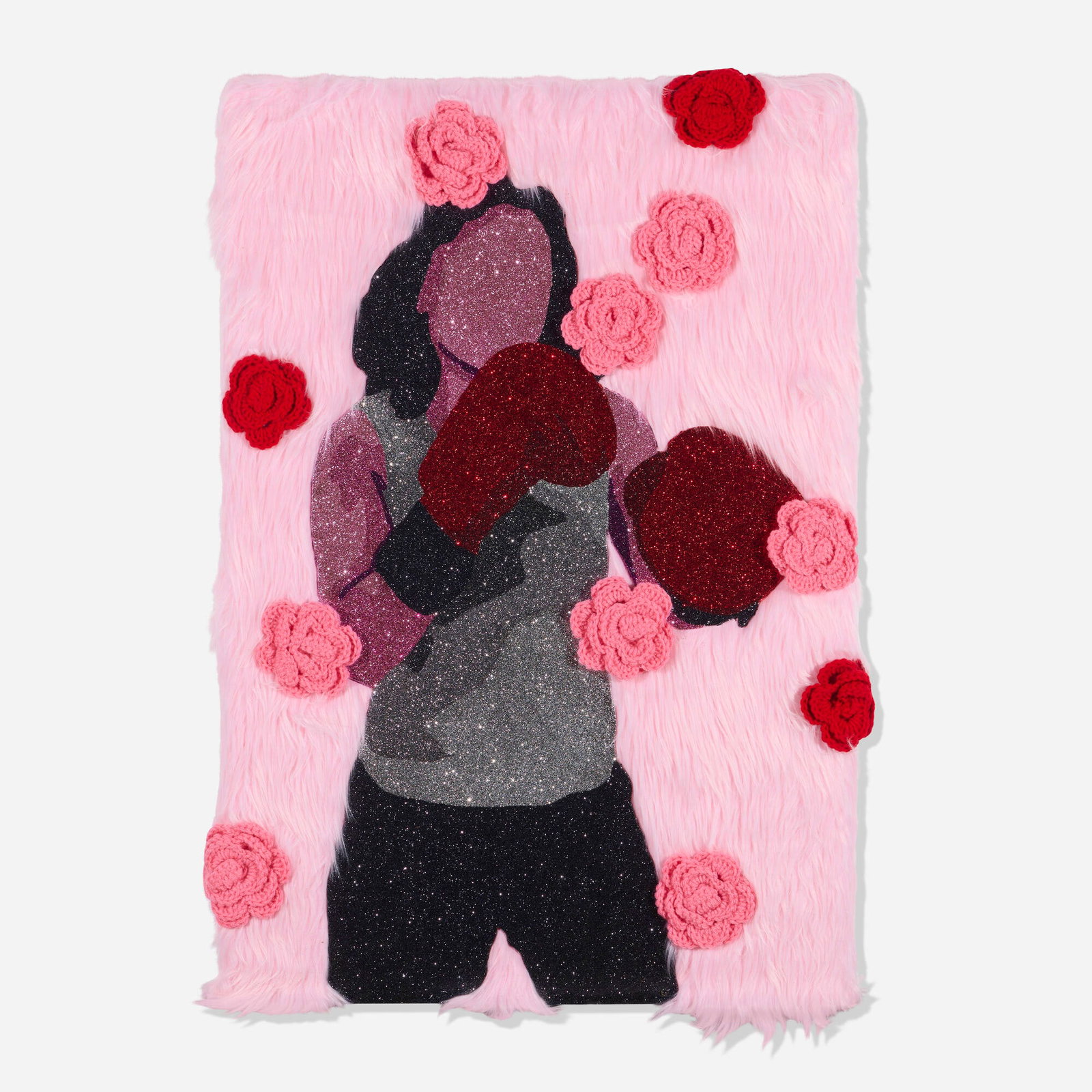 Moises Salazar Tlatenchi, Alexis: Moises Salazar Tlatenchi Alexis 2021 faux fur, yarn and glitter on board 37 h x 24.75 w in (94 x 63 cm) Signed and dated to verso 'Moises 2021'. This work will ship from Lambertville, New Jersey.