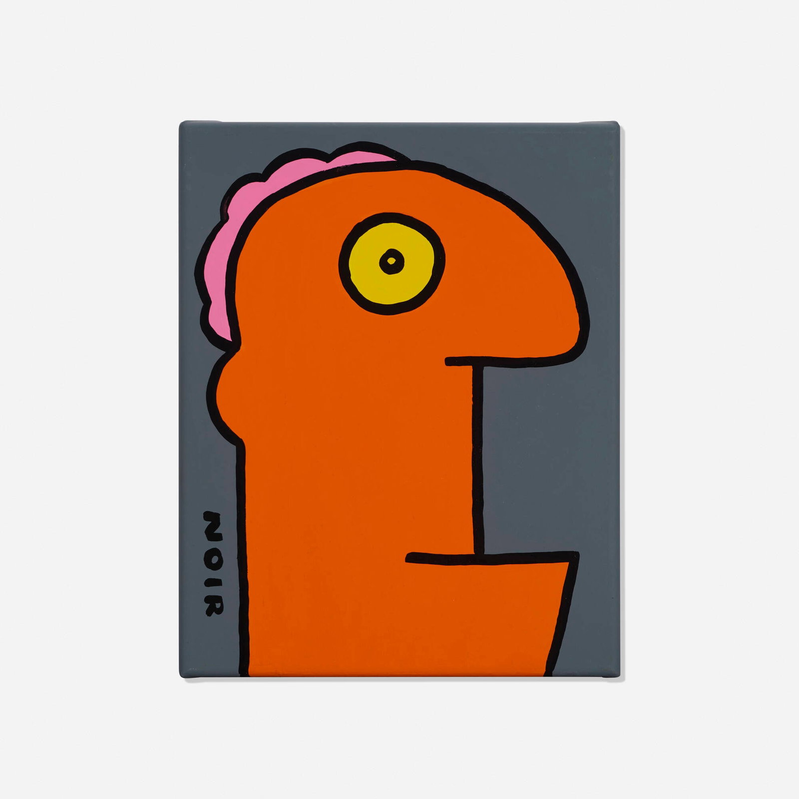 Thierry Noir, On a relative basis, I feel happy: Thierry Noir On a relative basis, I feel happy 2025 acrylic on canvas 11.875 h x 9.5 w in (30 x 24 cm) Signed, titled and dated to verso 'Thierry Noir 16. June 2025 On a relative basis, I feel