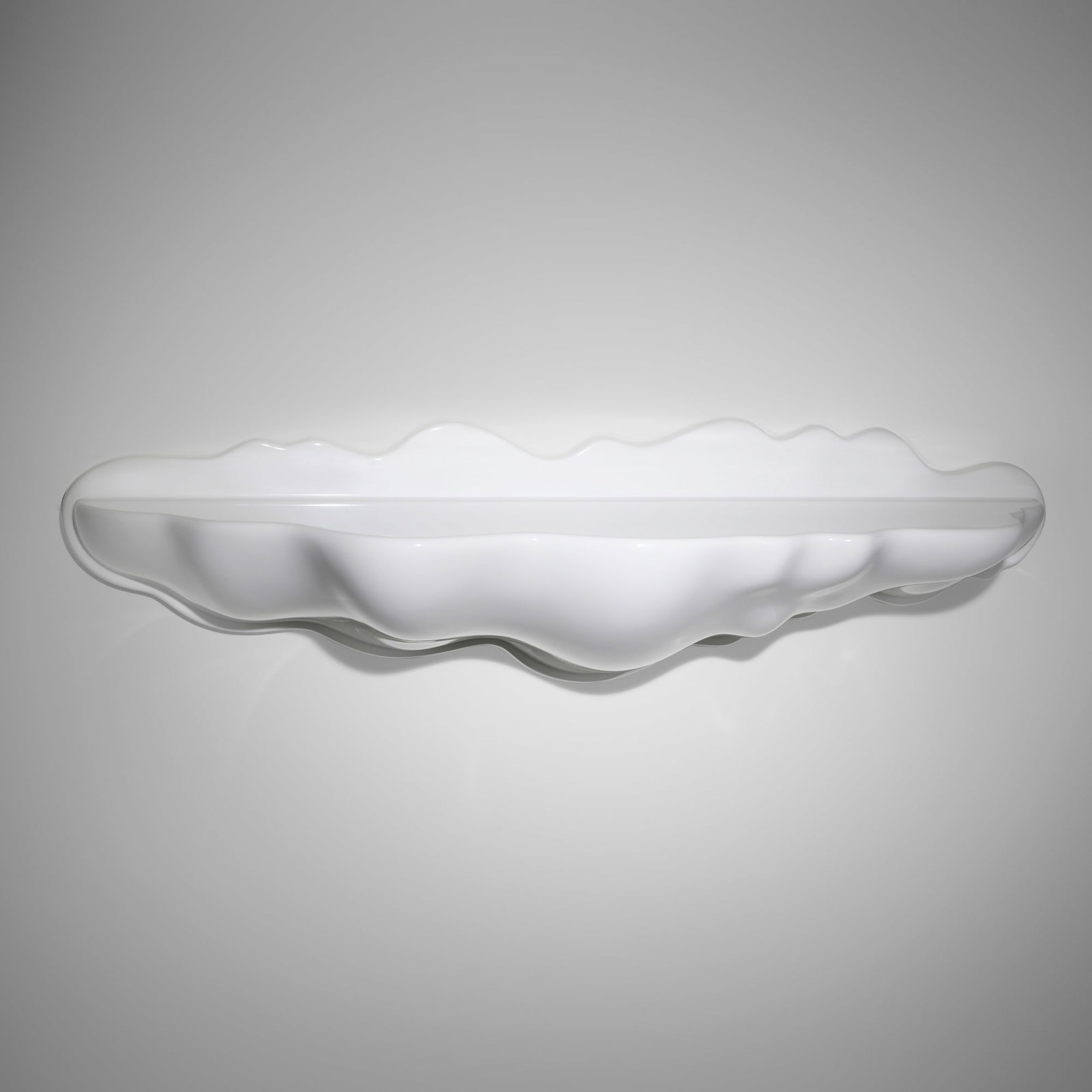 Wendell Castle, Early Cloud shelf from the Molar series: Wendell Castle Early Cloud shelf from the Molar series USA, 1969 gel-coated fiberglass 18 h x 66.625 w x 17.75 d in (46 x 169 x 45 cm) This work is from the edition produced in 1969?and is registered