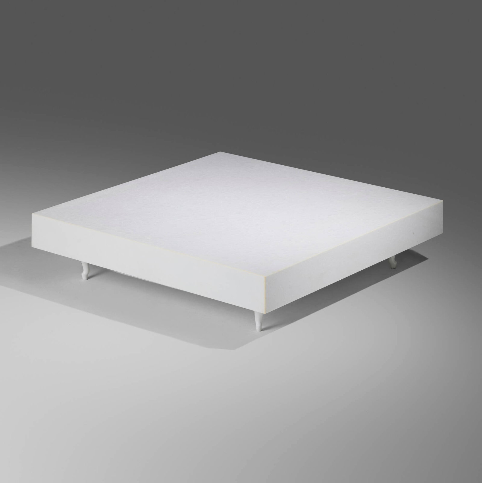 Marcel Wanders, Pizzo Carrara table: Marcel Wanders Pizzo Carrara table The Netherlands, 2007 sandblasted Carrara marble, lacquered steel 12 h x 51.25 w x 51.25 d in (30 x 130 x 130 cm) Metal artist's label to underside