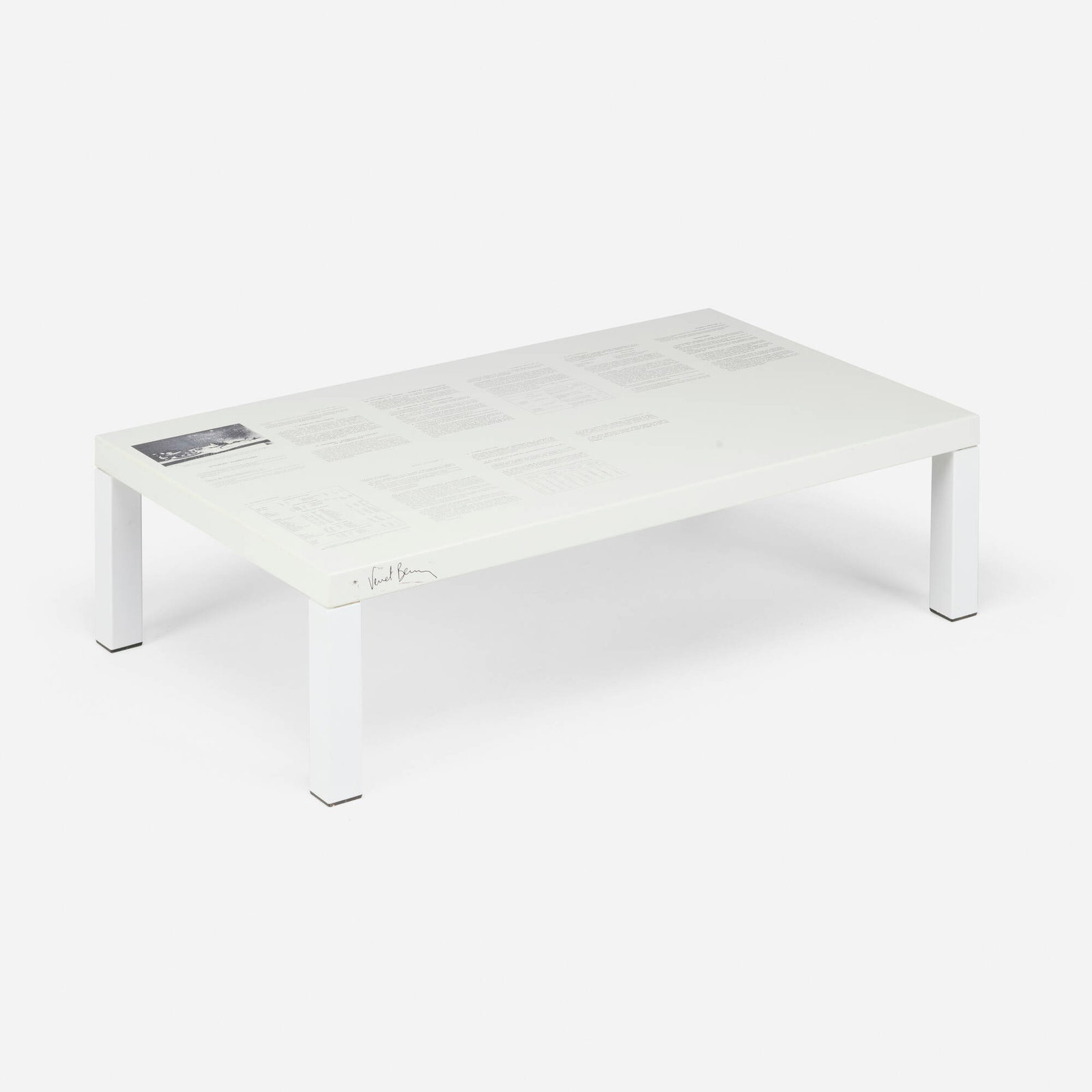 Bernar Venet, Prototype Coffee Table (Texts) - 2