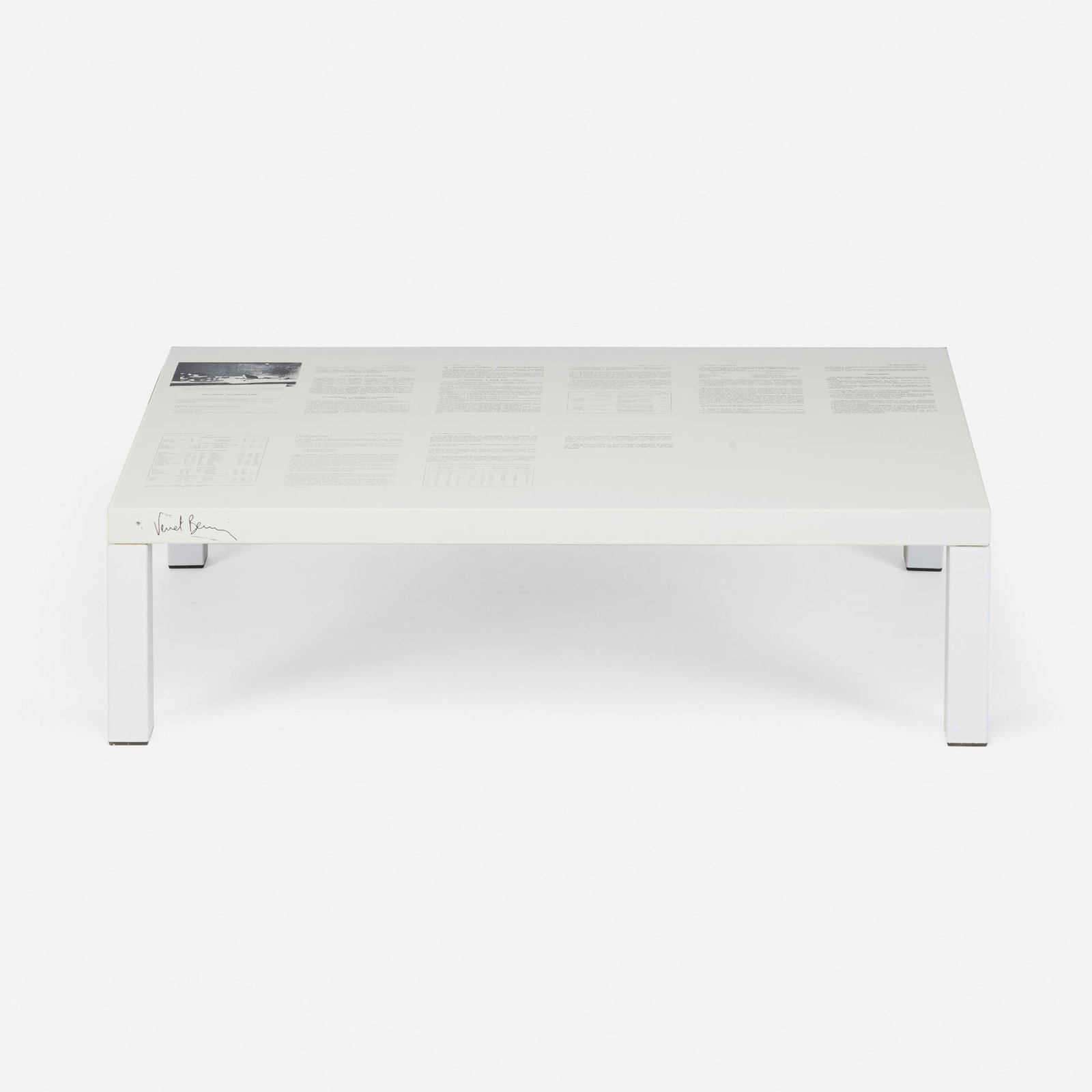 Bernar Venet, Prototype Coffee Table (Texts) - 3