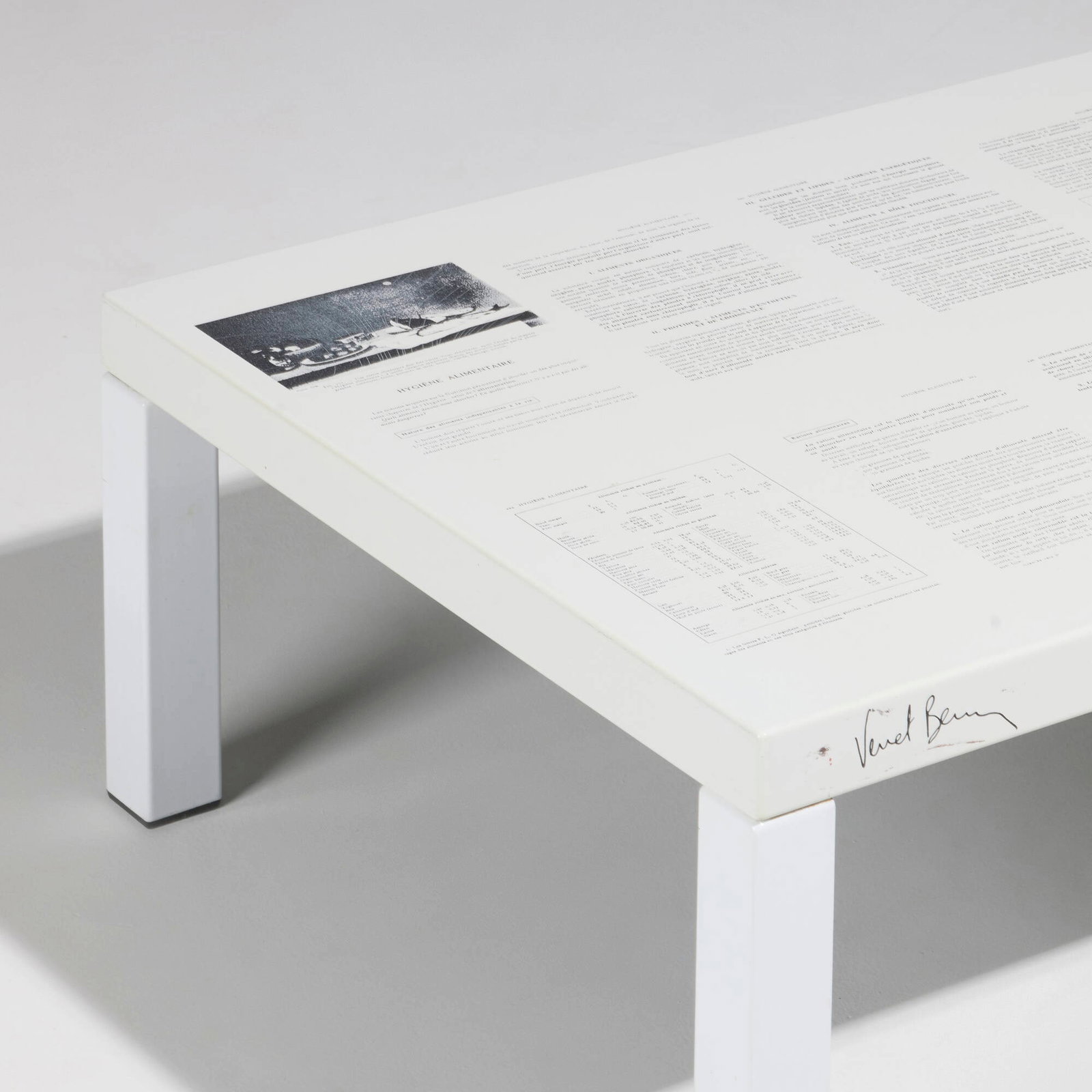 Bernar Venet, Prototype Coffee Table (Texts) - 4