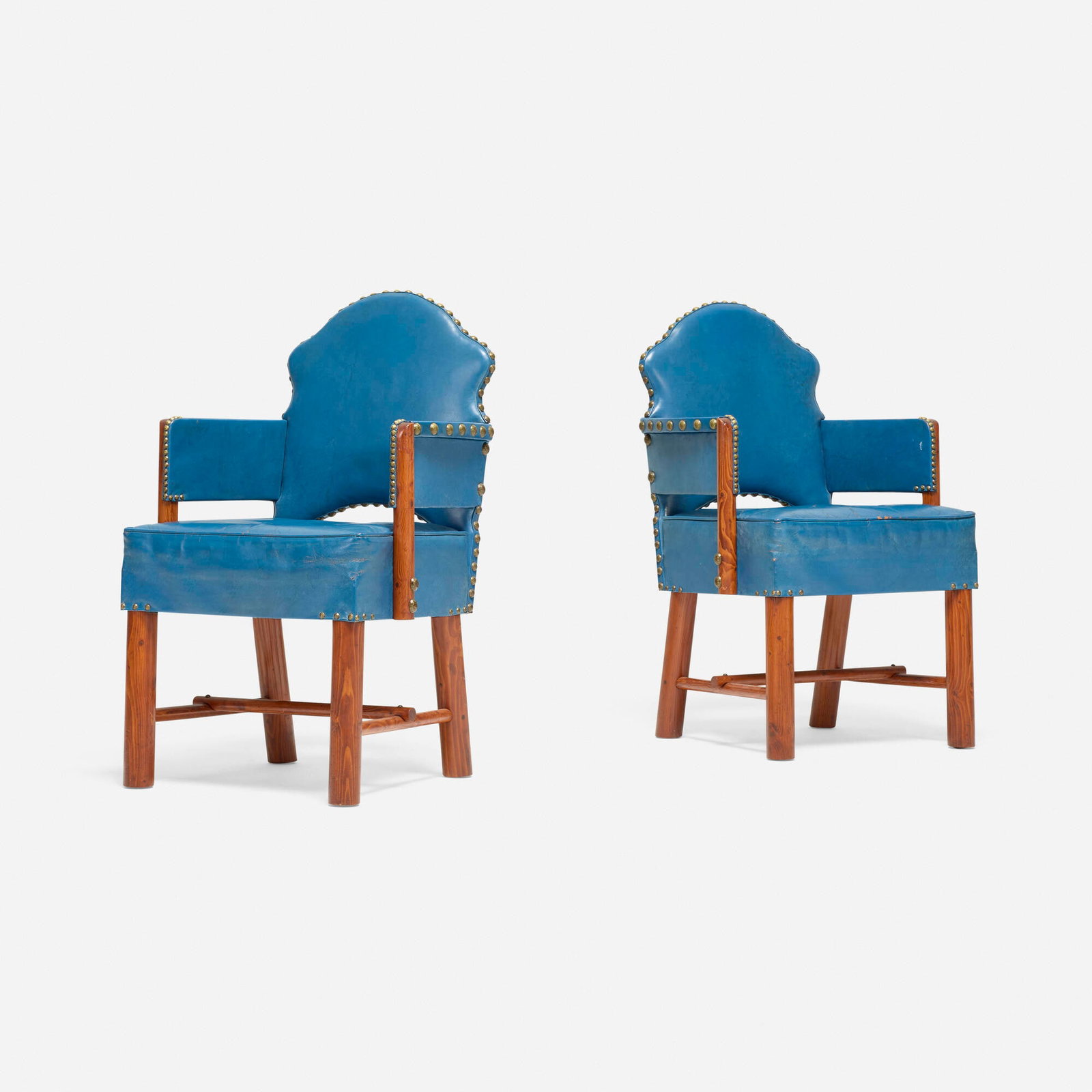 Thomas Molesworth, Keyhole armchairs from Hunter Hereford Ranch, Jackson Hole, pair (1 of 4)
