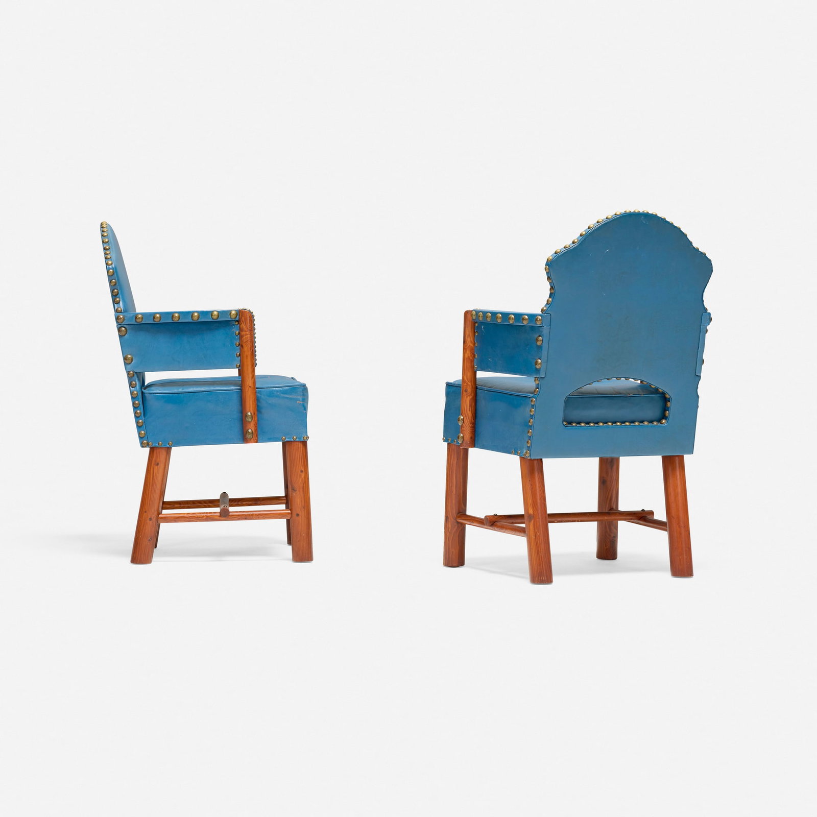 Thomas Molesworth, Keyhole armchairs from Hunter Hereford Ranch, Jackson Hole, pair - 3