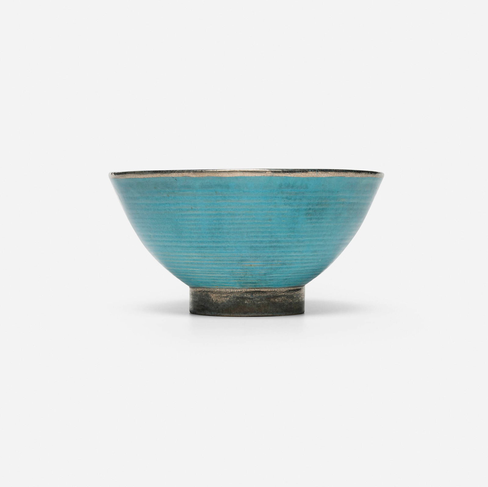 Maija Grotell, Footed bowl: Maija Grotell Footed bowl Finland/USA, c. 1940 glazed earthenware 4 h x 7.75 dia in (10 x 20 cm) Incised signature to underside 'MG'. Provenance: Acquired directly from