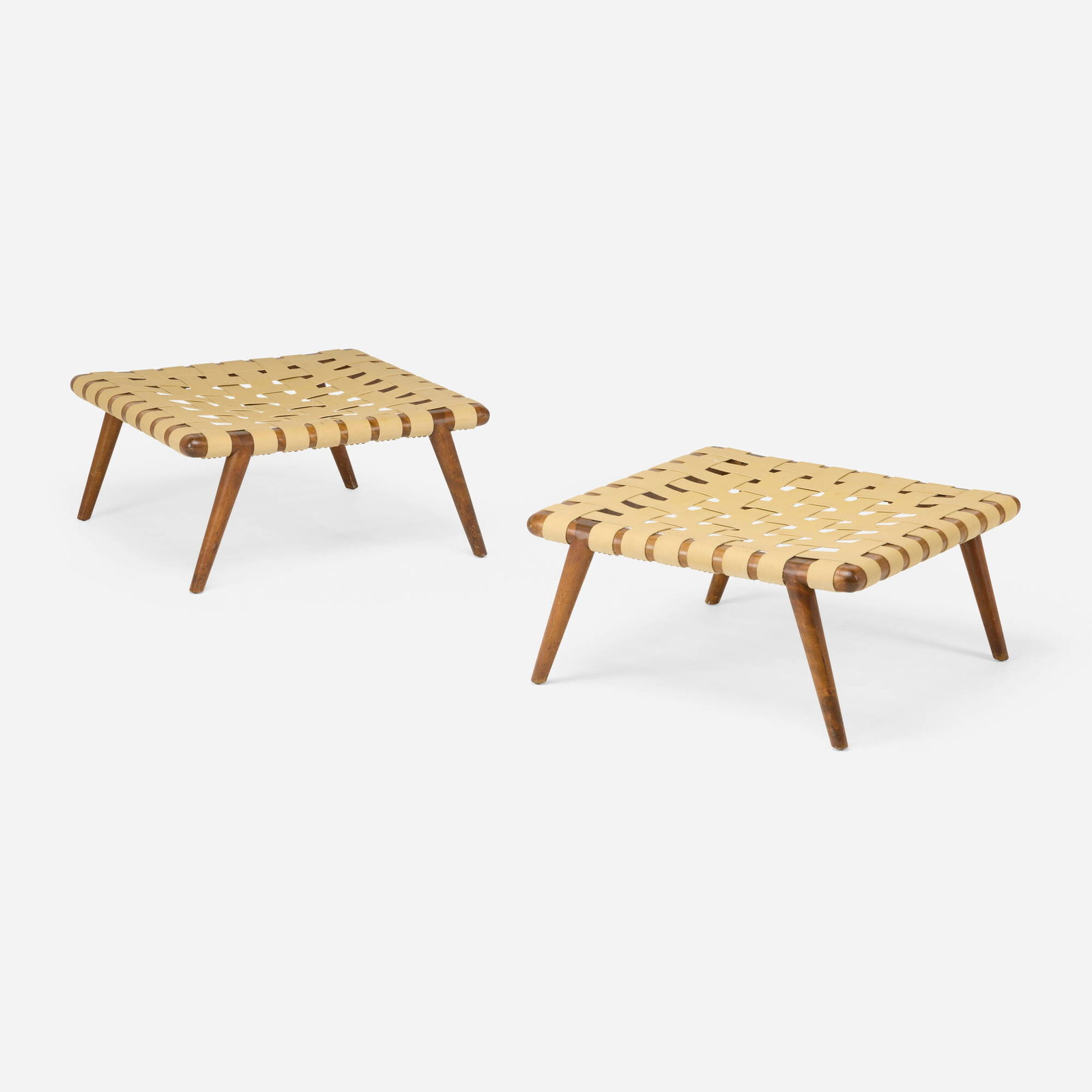 T.H. Robsjohn-Gibbings, Stools model 1725, pair (1 of 3)