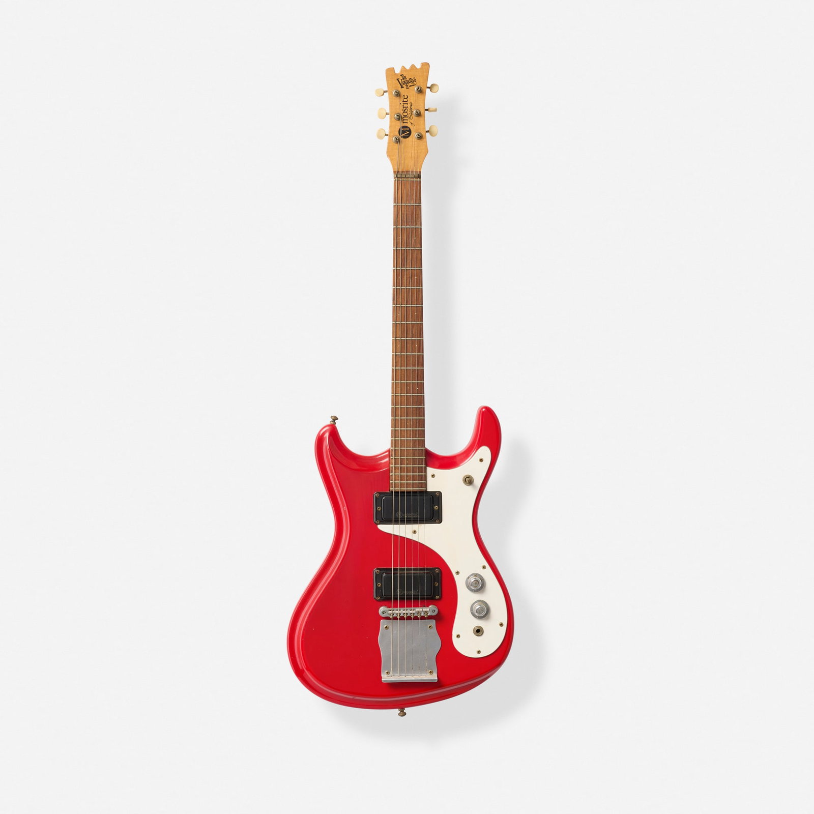 Mosrite of California, The Ventures Model II Solidbody Electric Guitar, 1965: Mosrite of California The Ventures Model II Solidbody Electric Guitar, 1965 Bakersfield, USA German-carved body Finish: Red Serial number: B153 Sold with original hardshell case.
