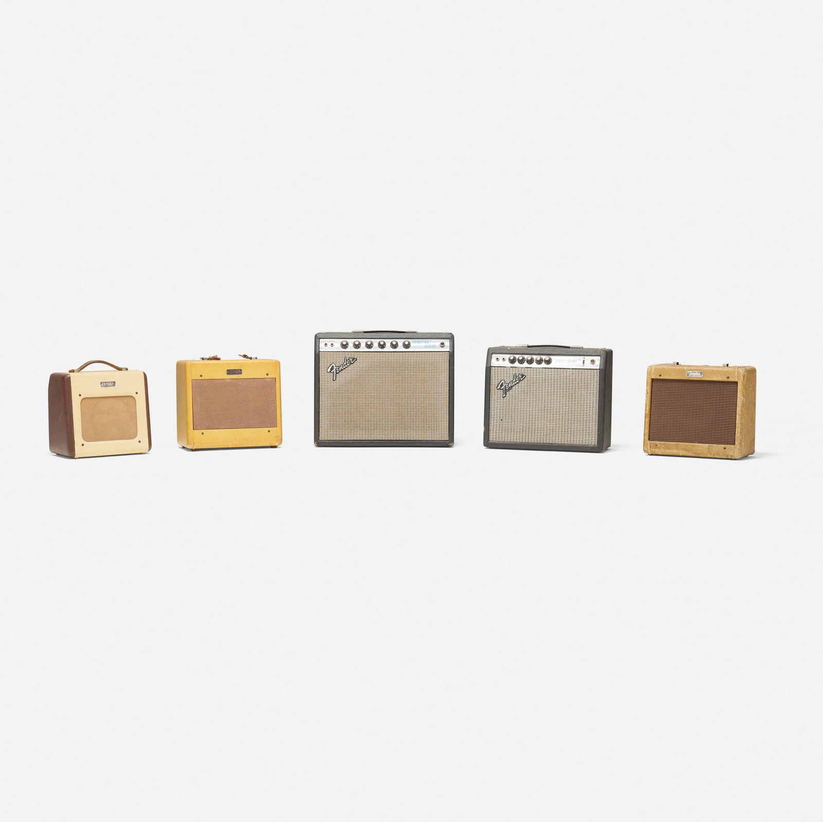 Fender, Collection of Five Tweed and Silverface Combo Amps, c. 1950-1980 (1 of 8)