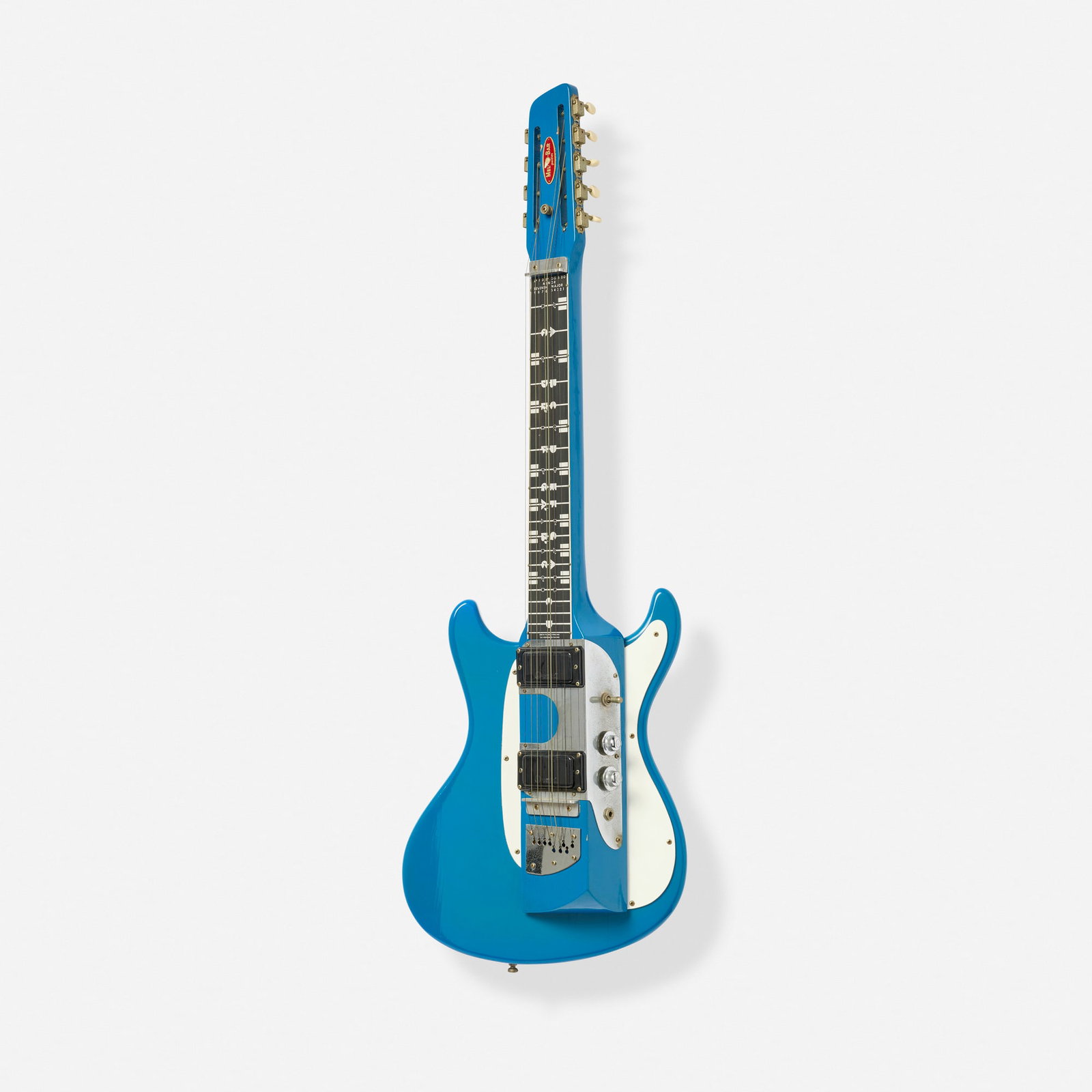 Smith, Mel-o-bar Standing Steel Guitar, c. 1968: Smith Mel-o-bar Standing Steel Guitar, c. 1968 Bakersfield, USA Made by Mosrite, repurposed The Ventures Model II slab body Finish: Blue Serial number: 174 Sold with hardshell case. <