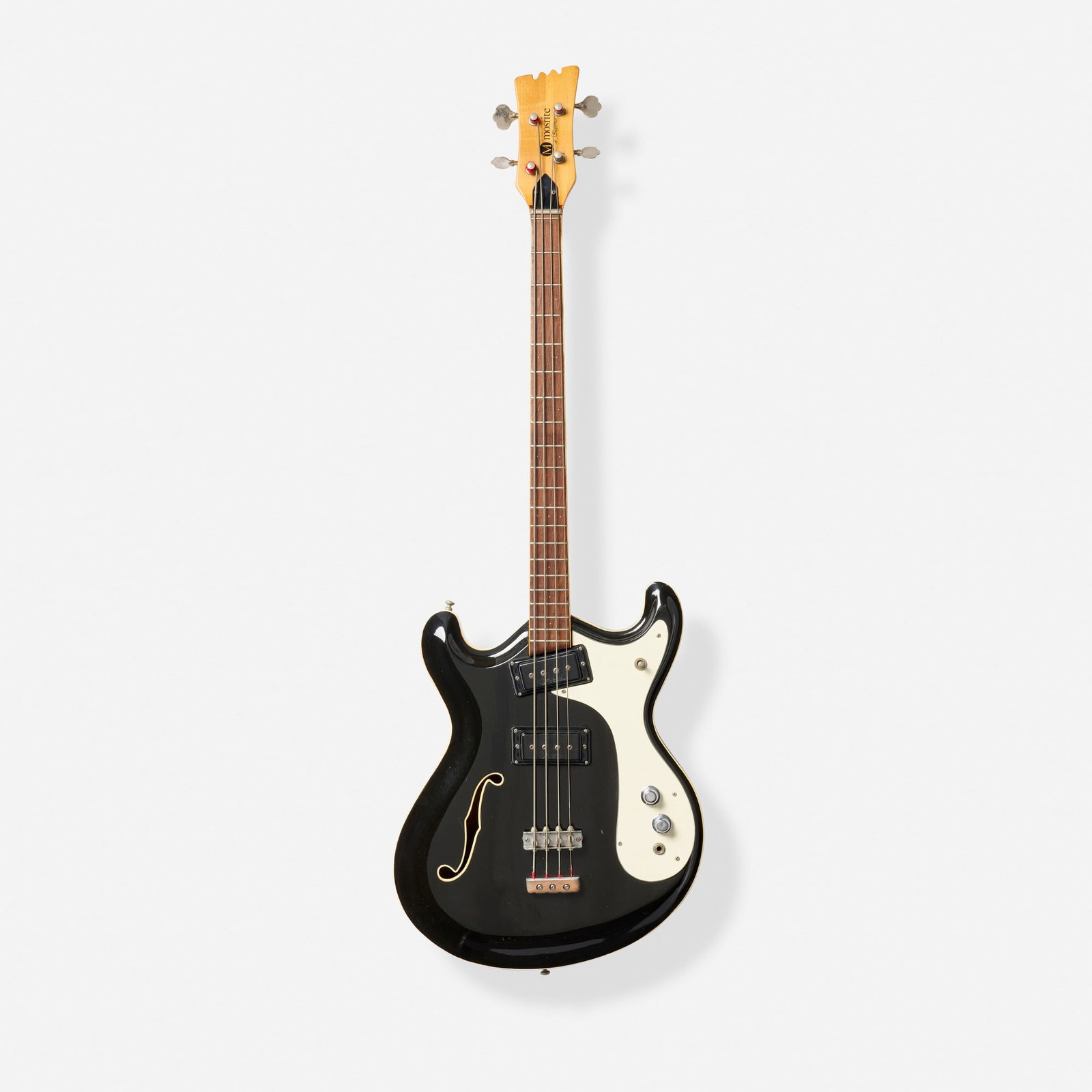 Mosrite of California, Combo Hollowbody Electric Bass Guitar, 1967: Mosrite of California Combo Hollowbody Electric Bass Guitar, 1967 Bakersfield, USA Double-bound body, assembled from parts. Finish: Black Serial number: R0310 Sold with gig bag.