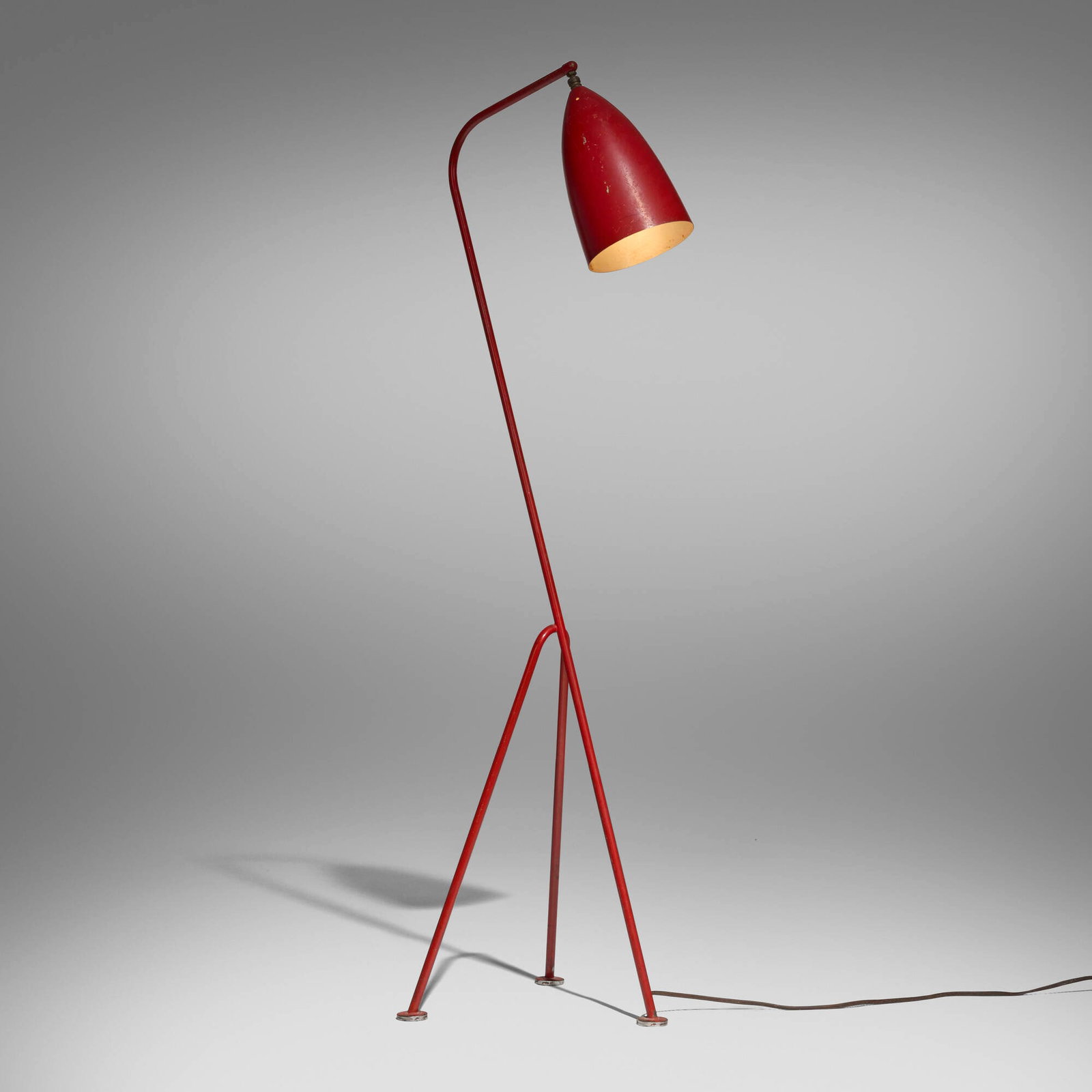 Greta Magnusson Grossman, Grasshopper floor lamp: Greta Magnusson Grossman Grasshopper floor lamp Ralph O. Smith Sweden, 1947 / c. 1950 enameled steel and aluminum, brass 49.375 h x 13.75 w x 13.5 d in (125 x 35 x 34 cm) An example of thi