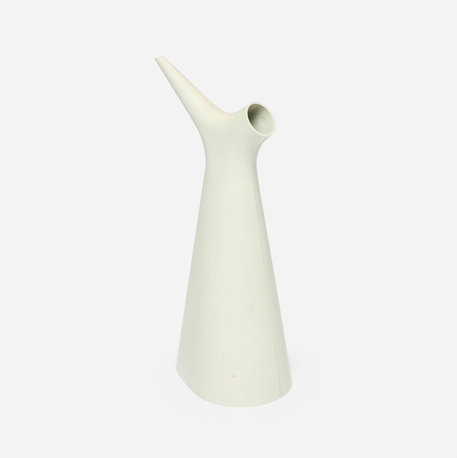 Carl-Arne Breger, Water pitcher: Carl-Arne Breger Water pitcher Gustavsberg Sweden, 1957 plastic 13.25 h x 4.25 w x 7 d in (34 x 11 x 18 cm) Molded manufacturer's mark to underside 'Gustavsberg Made In Sweden�