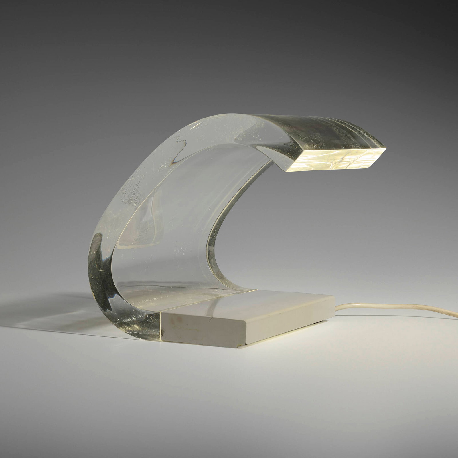 Joe Colombo, Acrilica table lamp: Joe Colombo Acrilica table lamp O-Luce Italy, 1962 Perspex, enameled aluminum 9.25 h x 9.5 w x 9 d in (23 x 24 x 23 cm) An example of this design is in the permanent collection of the